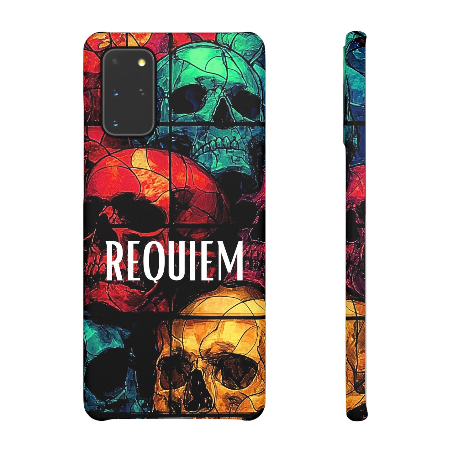 Halloween Custom Requiem Skull Snap Case Phone Cover for iPhone and Samsung