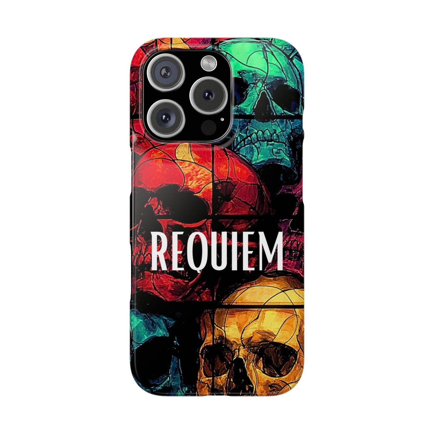Halloween Custom Requiem Skull Snap Case Phone Cover for iPhone and Samsung