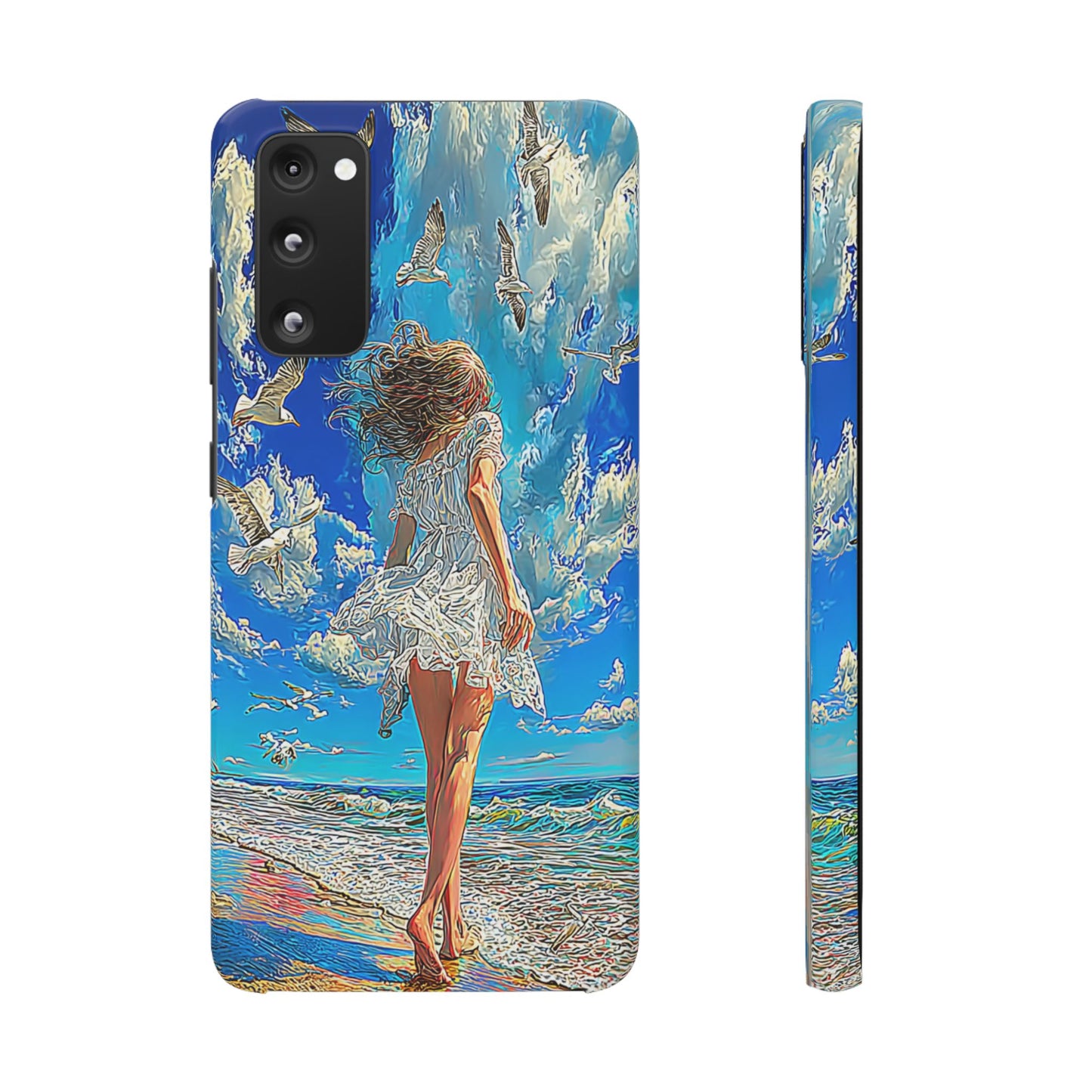 Dreamy Seaside Snap Case, Ocean Waves Phone Cover, Summer Vibe Gift, Cute Aesthetic Accessory, Beach Lover Case