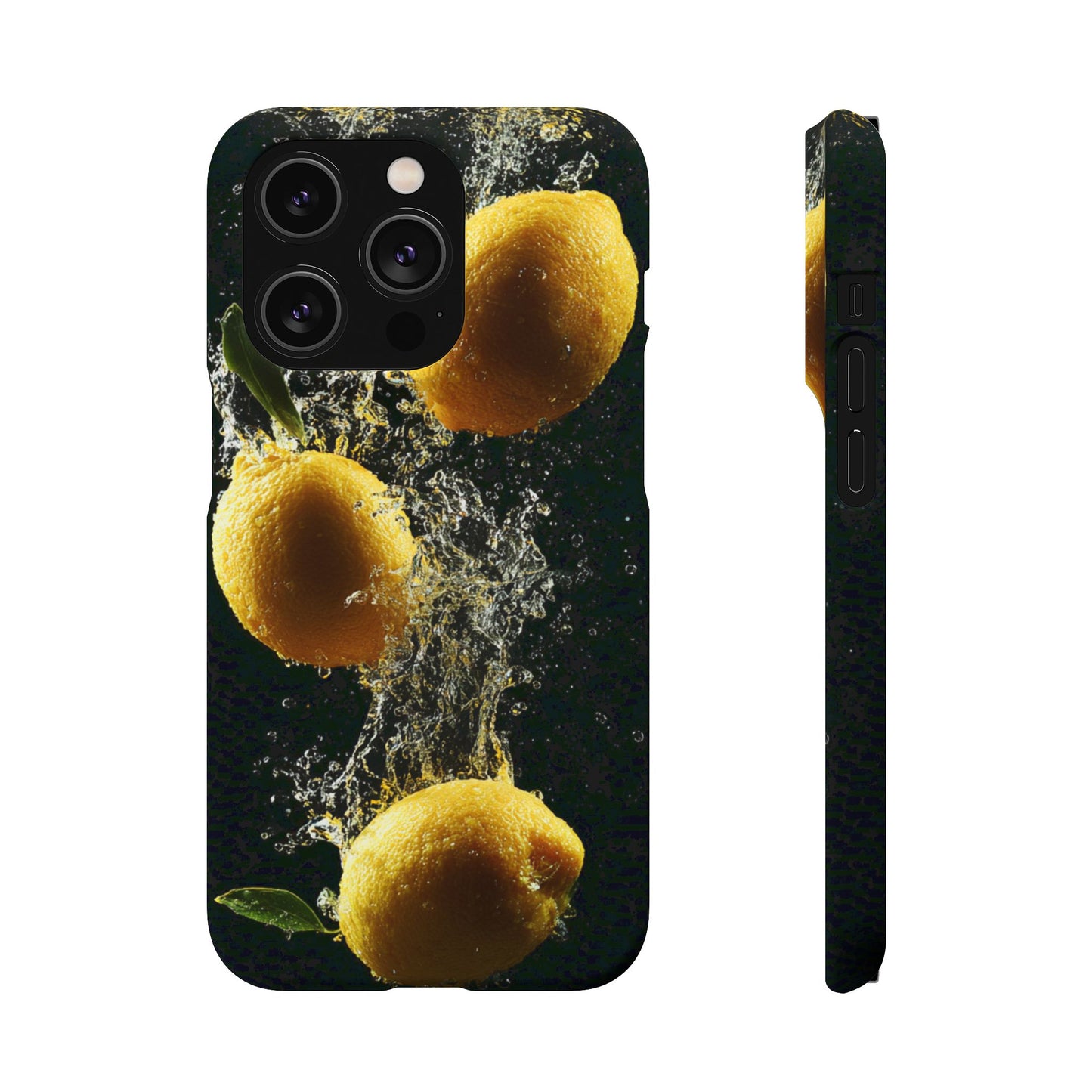 Lemon Splash Phone Case - Vibrant Snap Case, Fruit Lover Gift, Summer Vibes, Kitchen Decor, Unique Phone Accessories