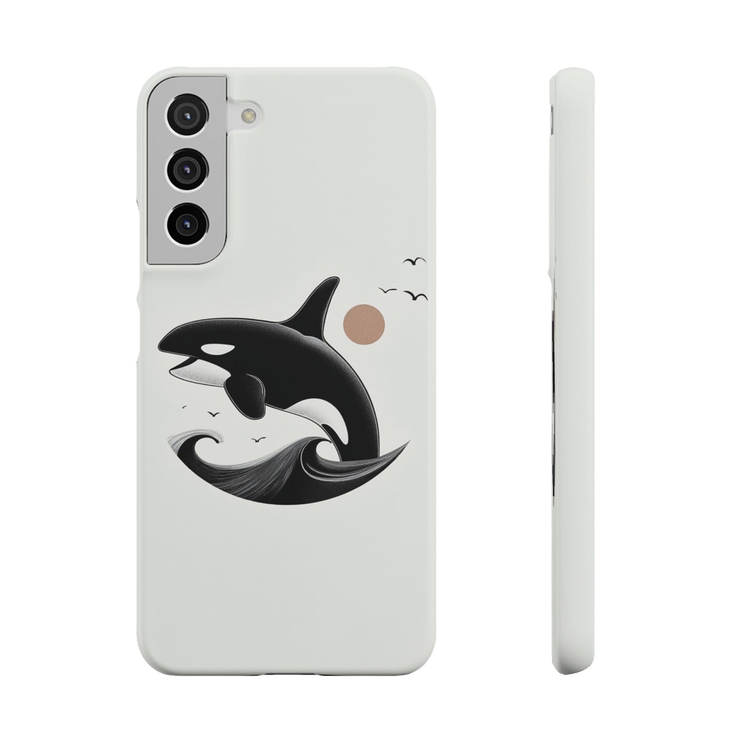Whale Splash Phone Case | Ocean Lover Gift, Marine Art, Snap Cases, Cute Whale Design, Custom Phone Accessories