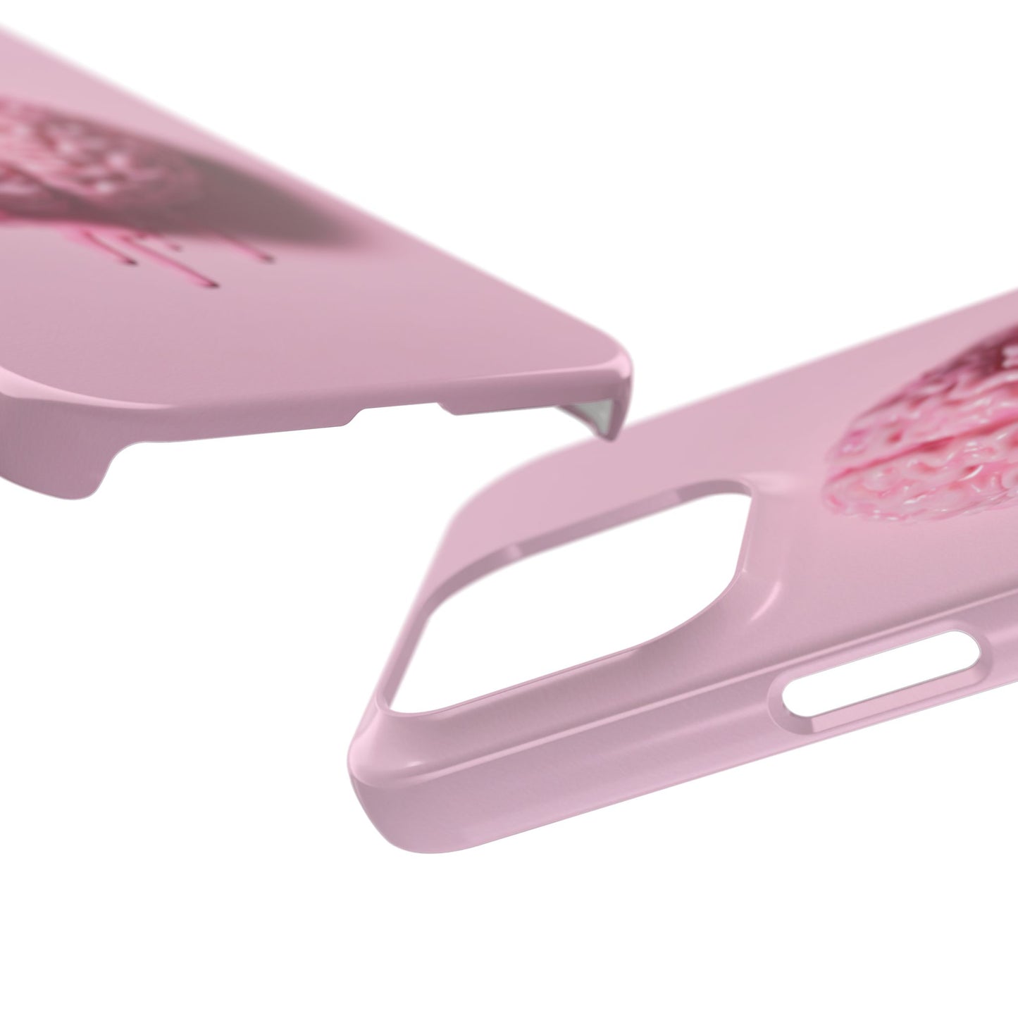 Slim Cases, Brain Design Phone Case With Card Holder, Cute Tech Accessory, Unique Gift for Students, Stylish Phone Protection, Valentine's
