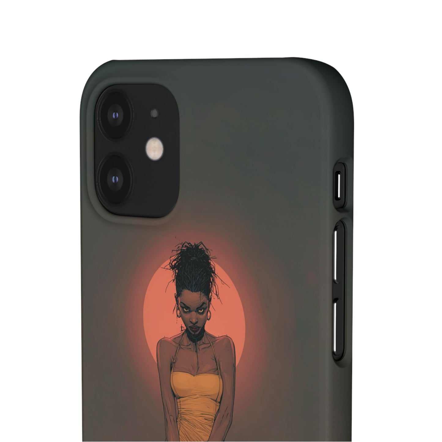 Creepy Vampire Girl Snap Case, Halloween Style iPhone Samsung Cover, Spooky Gothic Phone Accessories, Scary Horror Character Device