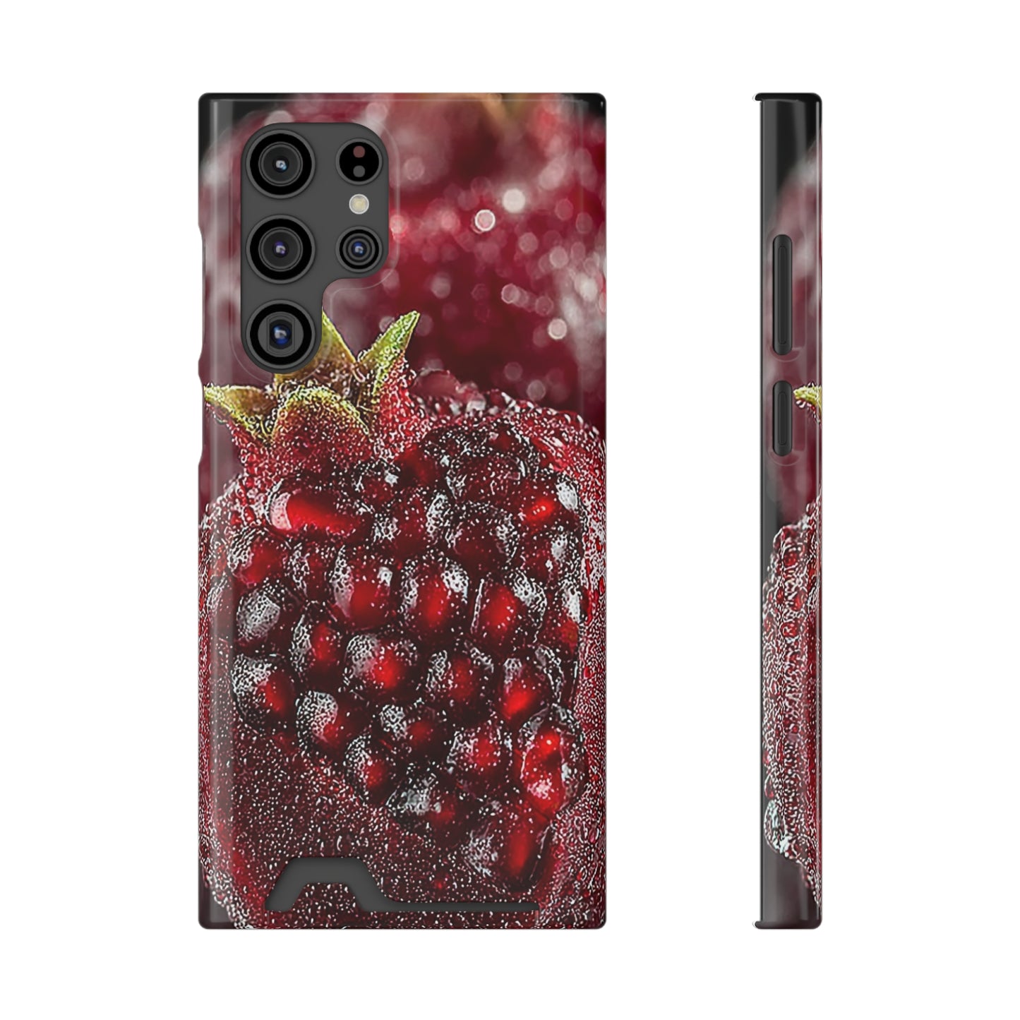 Pomegranate Phone Case with Card Holder, Durable Cover for Vegan Lovers, Fun Gift for Fruit Enthusiasts, Cute Accessory for Everyday Use