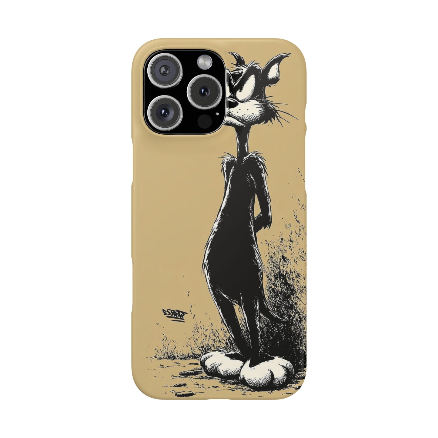 Whimsical Cartoon Snap Case, Fun Phone Cover, Unique Gift for Cat Lovers, Vibrant Art Case, Ideal for Birthdays