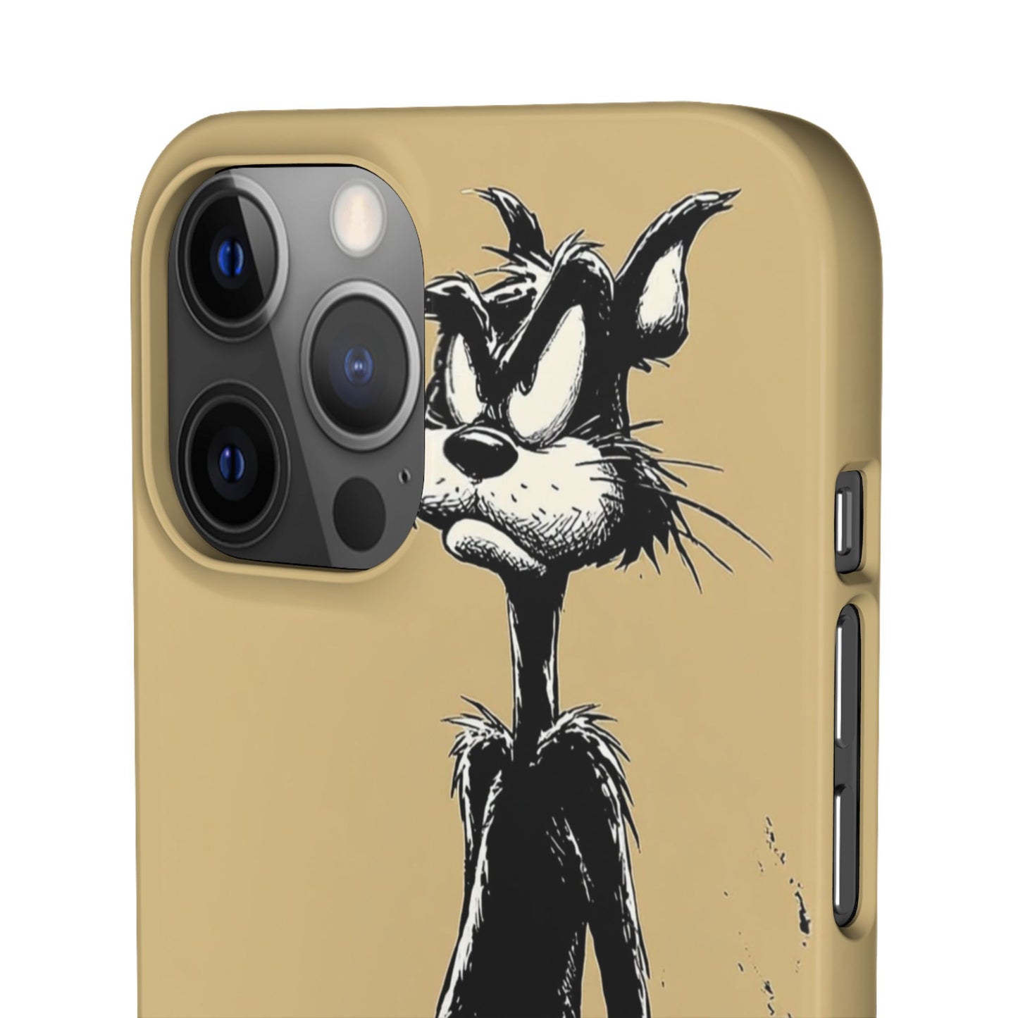 Whimsical Cartoon Snap Case, Fun Phone Cover, Unique Gift for Cat Lovers, Vibrant Art Case, Ideal for Birthdays