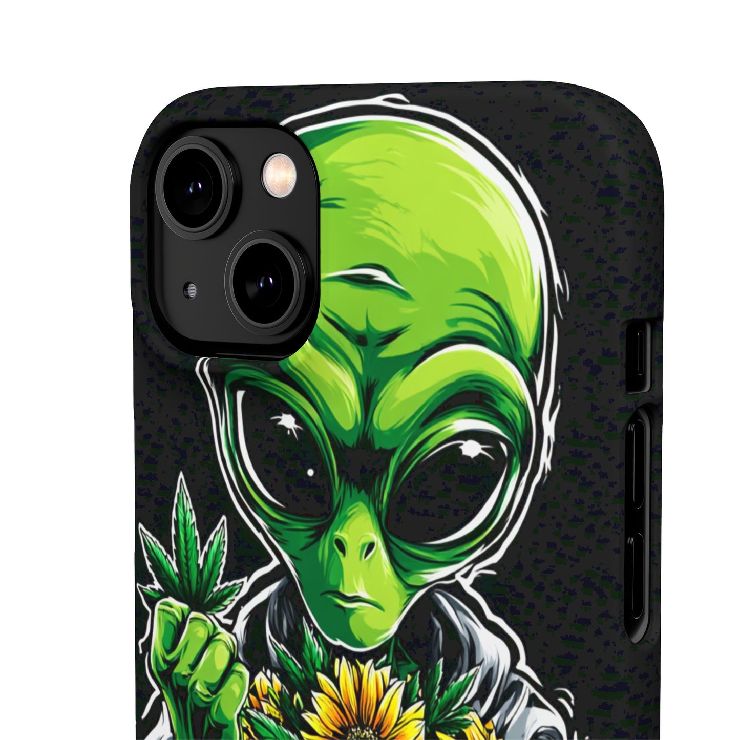 Alien Floral Snap Cases, Fun Phone Case, Gifts for Sci-Fi Lovers, Cute Alien Decor, Unique Tech Accessories