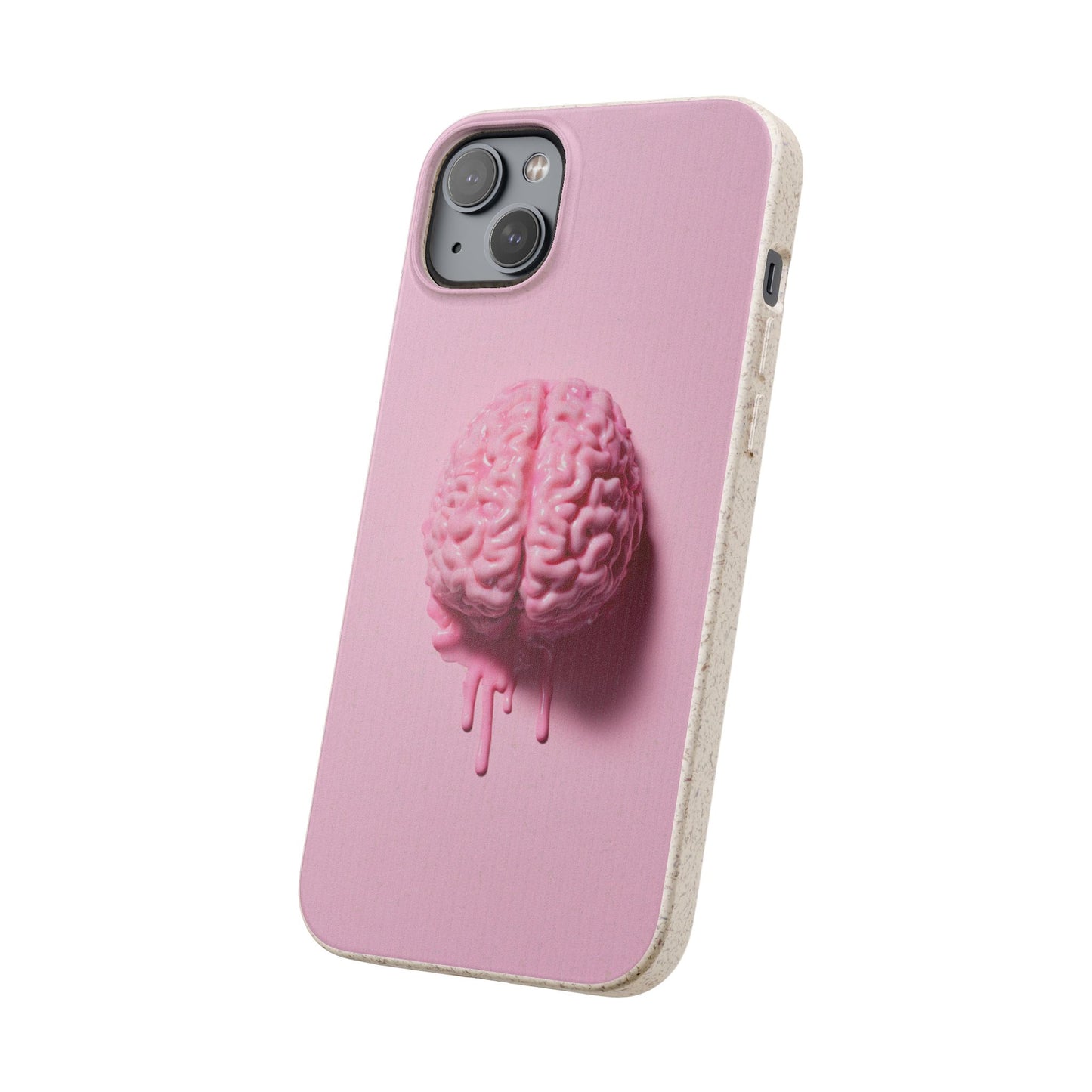 Eco-Friendly Brain Design Phone Case, Biodegradable Phone Cover, Unique Gift for Tech Lovers, Sustainable Accessory, Cute Phone Case