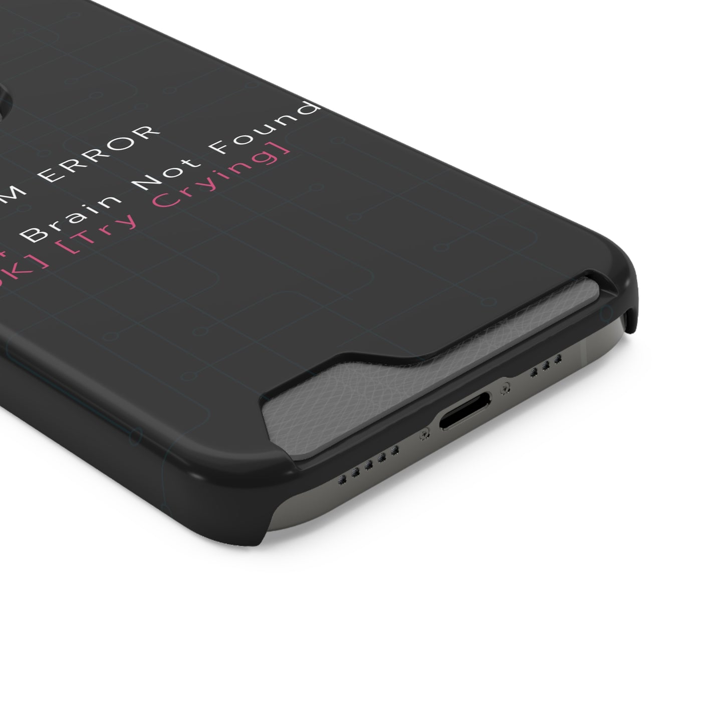 Techy Phone Case with Card Holder, Trendy Gadget Accessory, Cool Gift for Tech Lovers, Phone Protection, Modern Design for Everyday Use