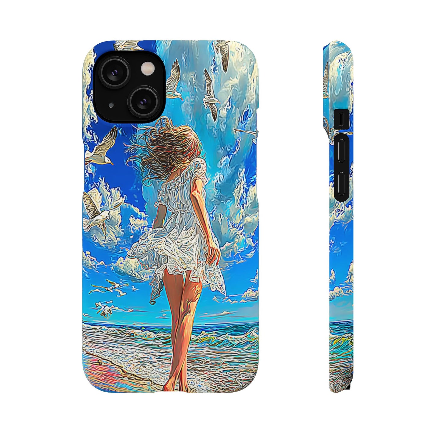 Dreamy Seaside Snap Case, Ocean Waves Phone Cover, Summer Vibe Gift, Cute Aesthetic Accessory, Beach Lover Case