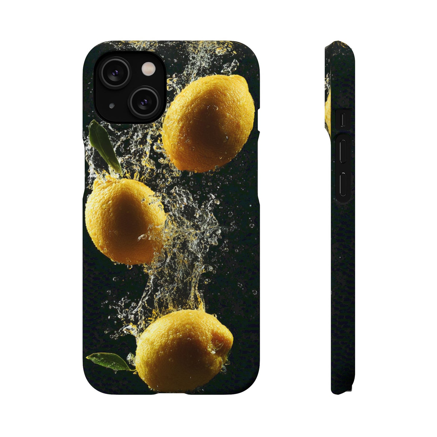 Lemon Splash Phone Case - Vibrant Snap Case, Fruit Lover Gift, Summer Vibes, Kitchen Decor, Unique Phone Accessories