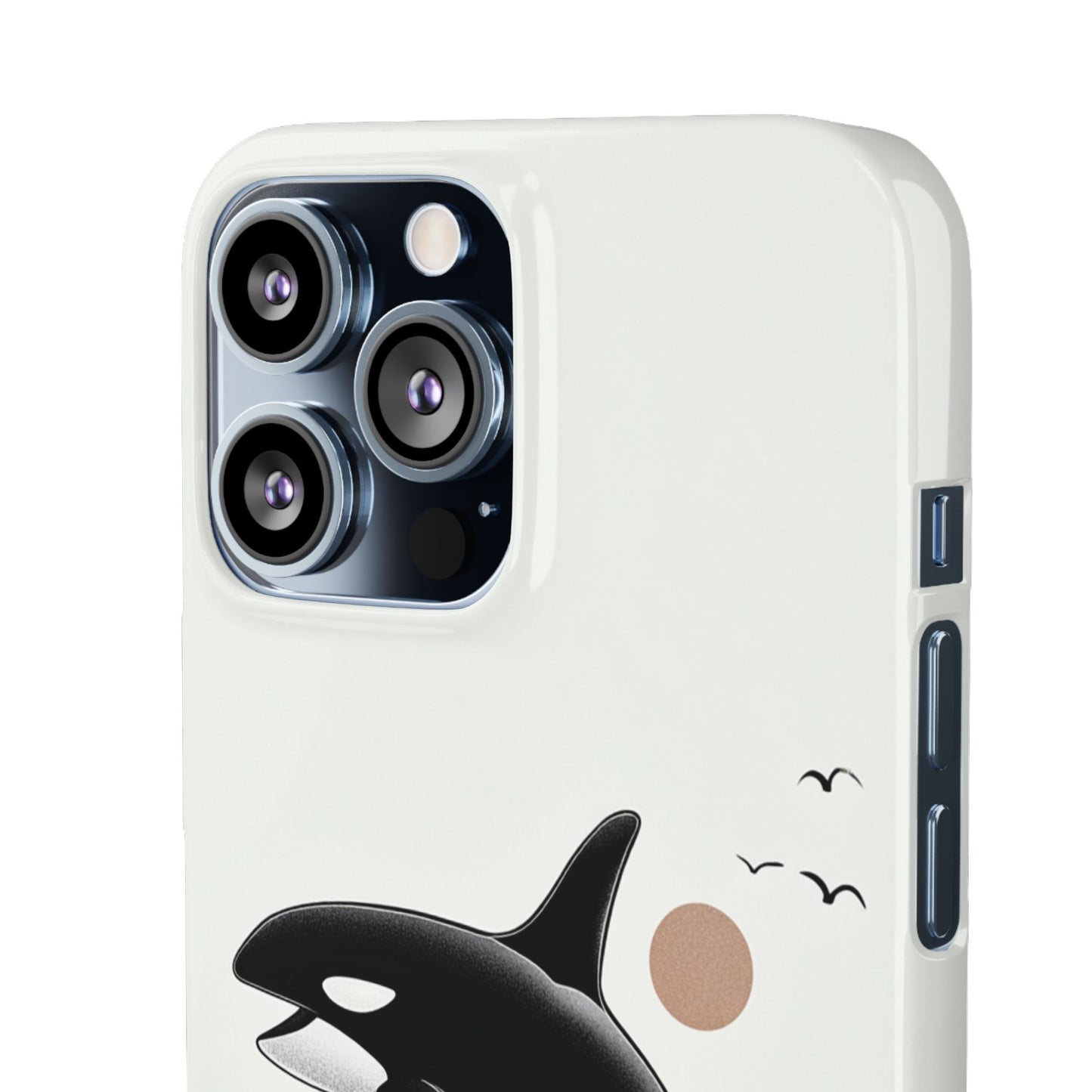 Whale Splash Phone Case | Ocean Lover Gift, Marine Art, Snap Cases, Cute Whale Design, Custom Phone Accessories