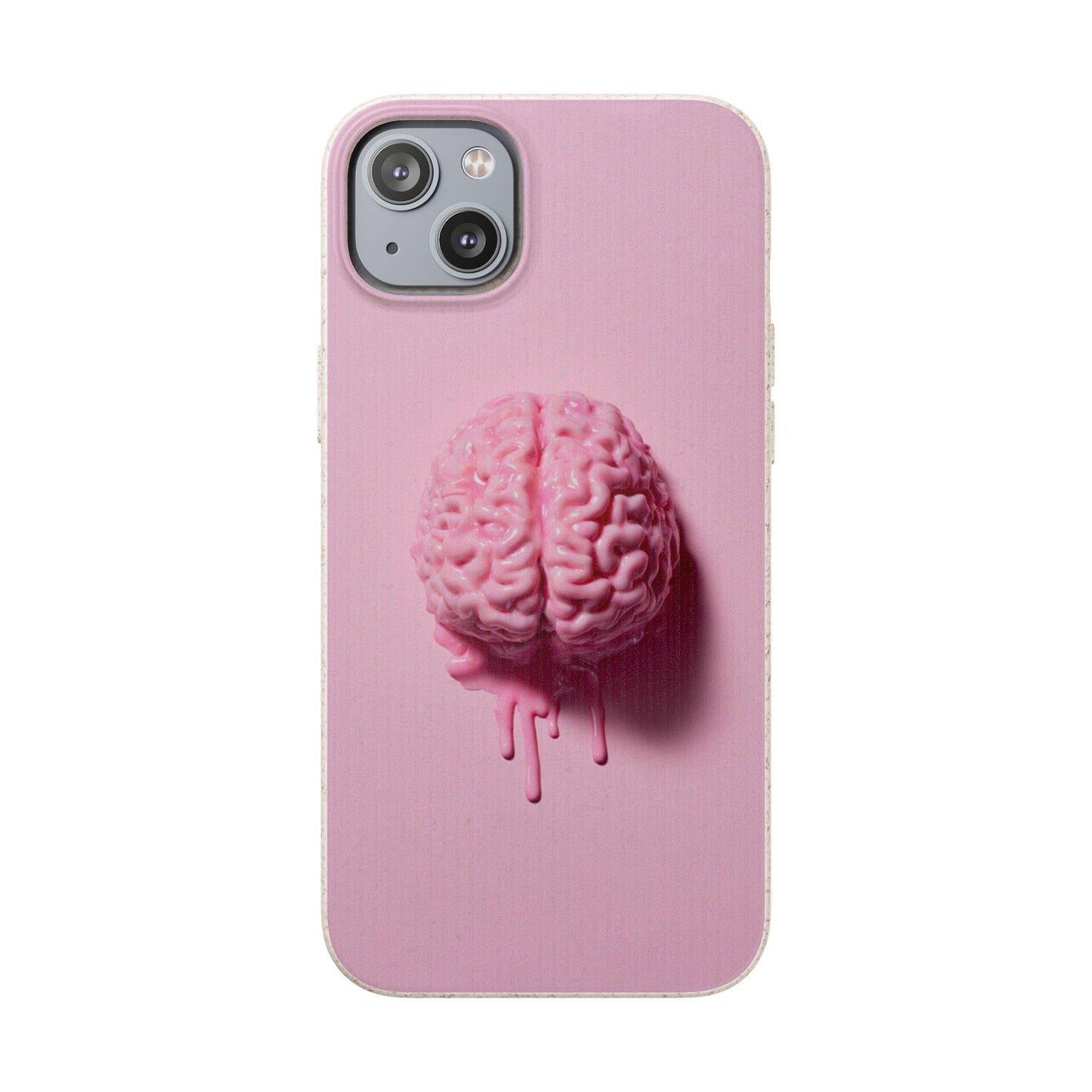 Eco-Friendly Brain Design Phone Case, Biodegradable Phone Cover, Unique Gift for Tech Lovers, Sustainable Accessory, Cute Phone Case