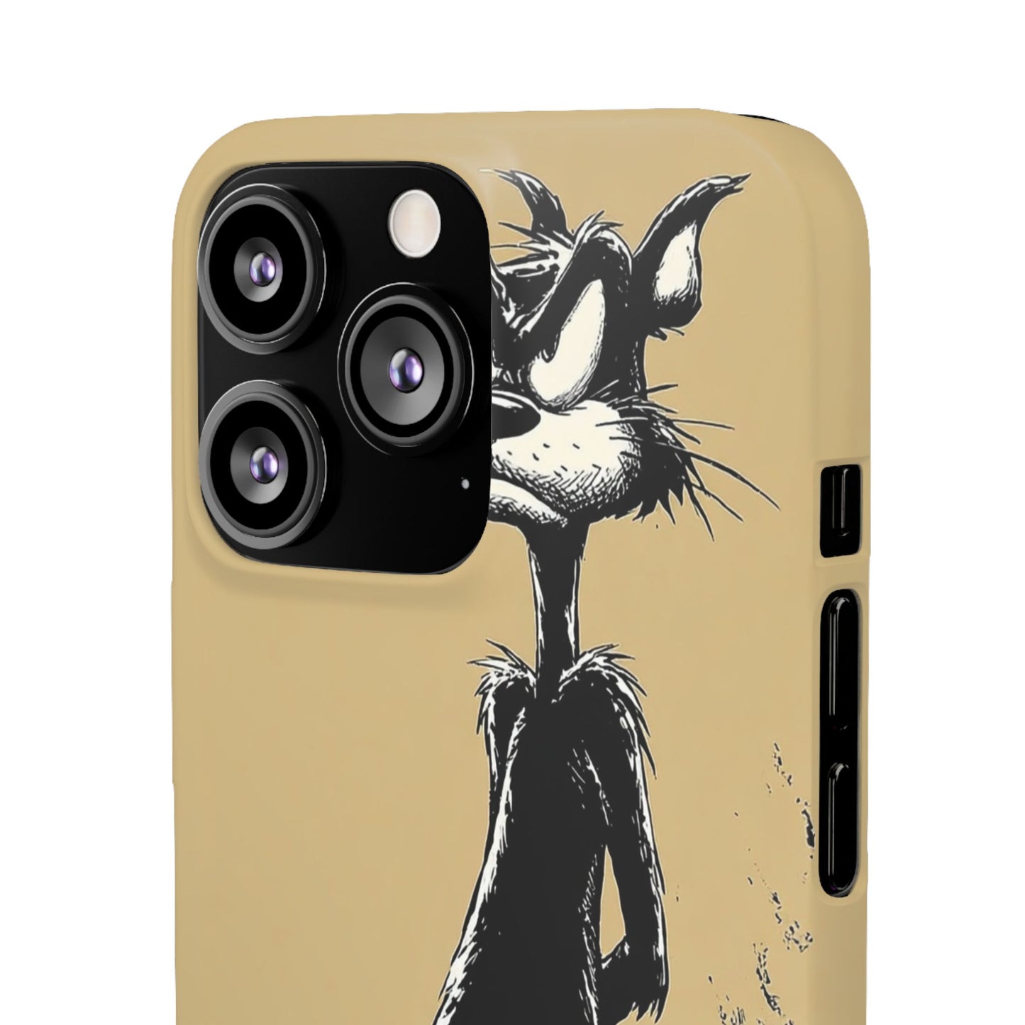 Whimsical Cartoon Snap Case, Fun Phone Cover, Unique Gift for Cat Lovers, Vibrant Art Case, Ideal for Birthdays