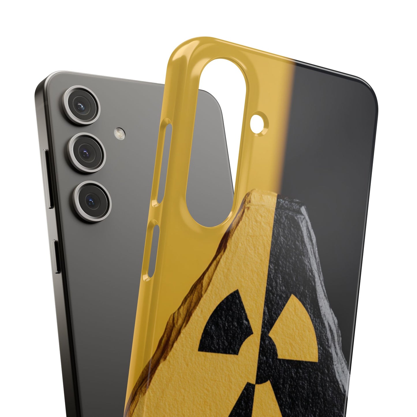 Bold Graphic Snap Case, Radiation Symbol Phone Cover, Trendy Phone Accessory, Unique Gift for Tech Lovers, Stylish Mobile Case