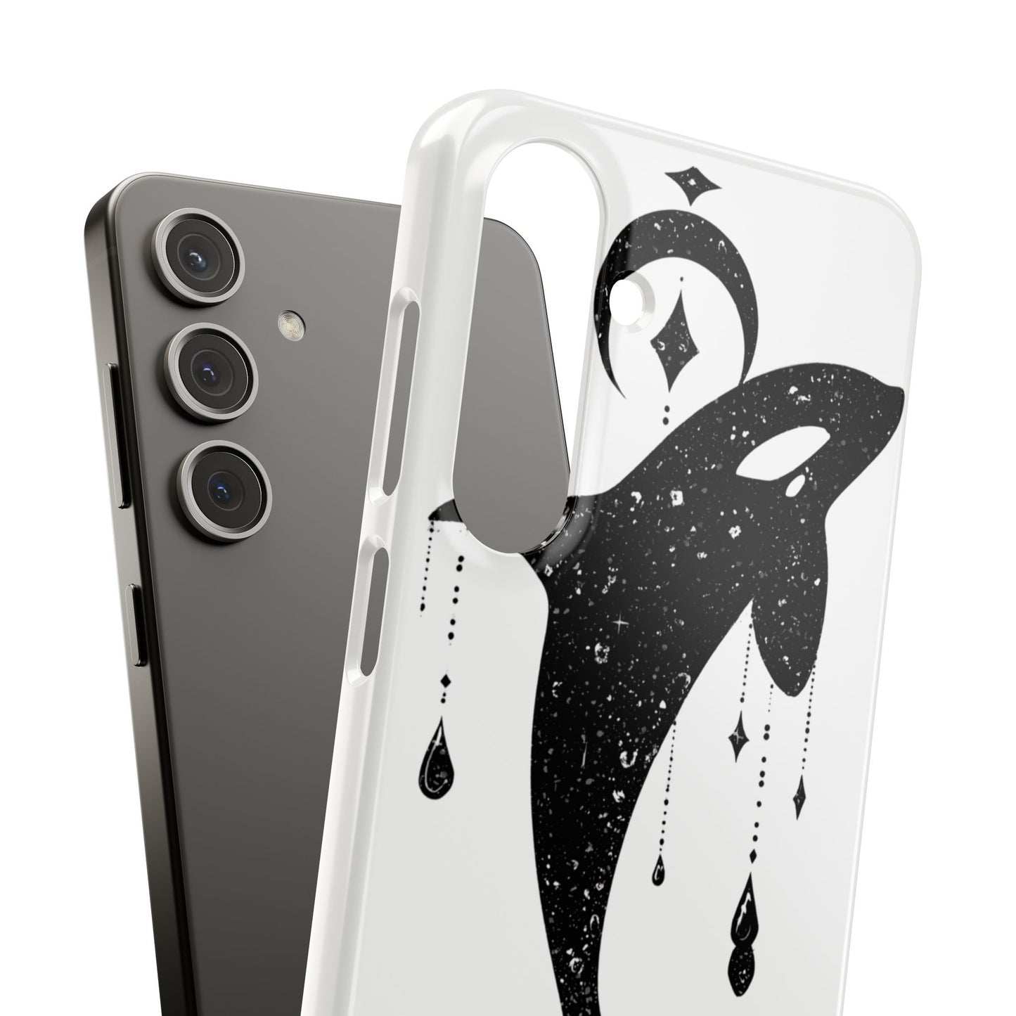 Celestial Orca Snap Case | Phone Cover, Whale Lover Gift, Cosmic Decor, Unique Art, Ocean Vibe