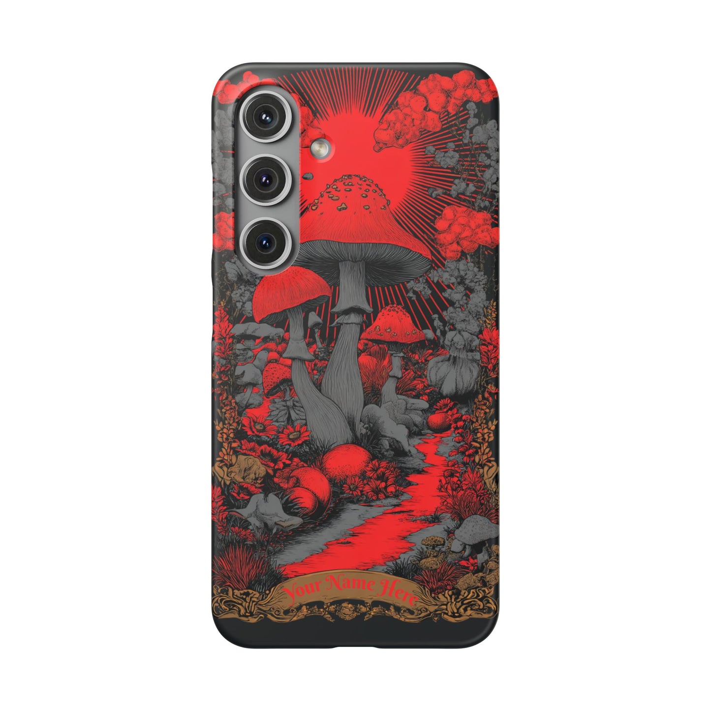 Fantasy Mushroom Snap Case Custom Phone Cover for iPhone and Samsung Mate and Glossy Avvialable
