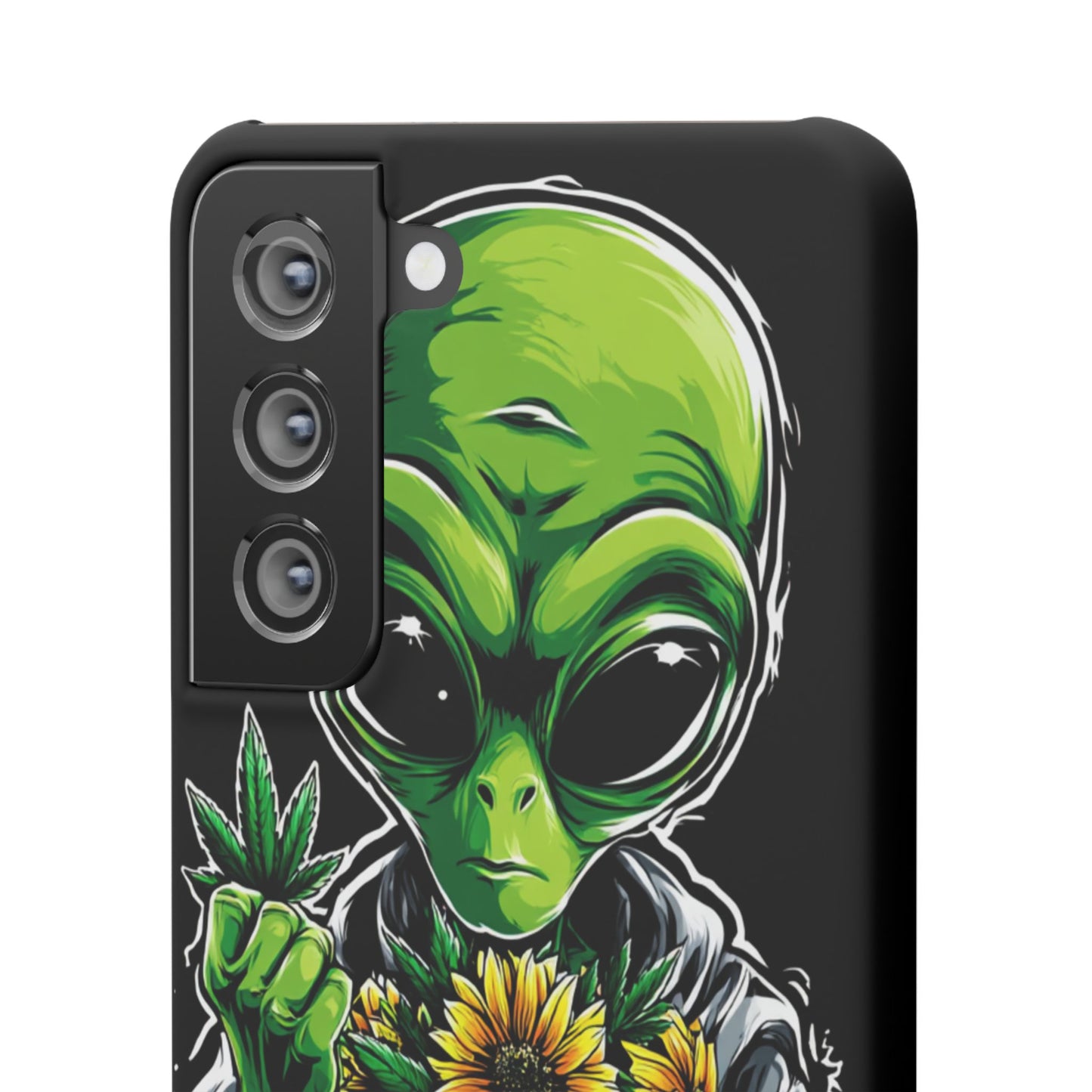 Alien Floral Snap Cases, Fun Phone Case, Gifts for Sci-Fi Lovers, Cute Alien Decor, Unique Tech Accessories