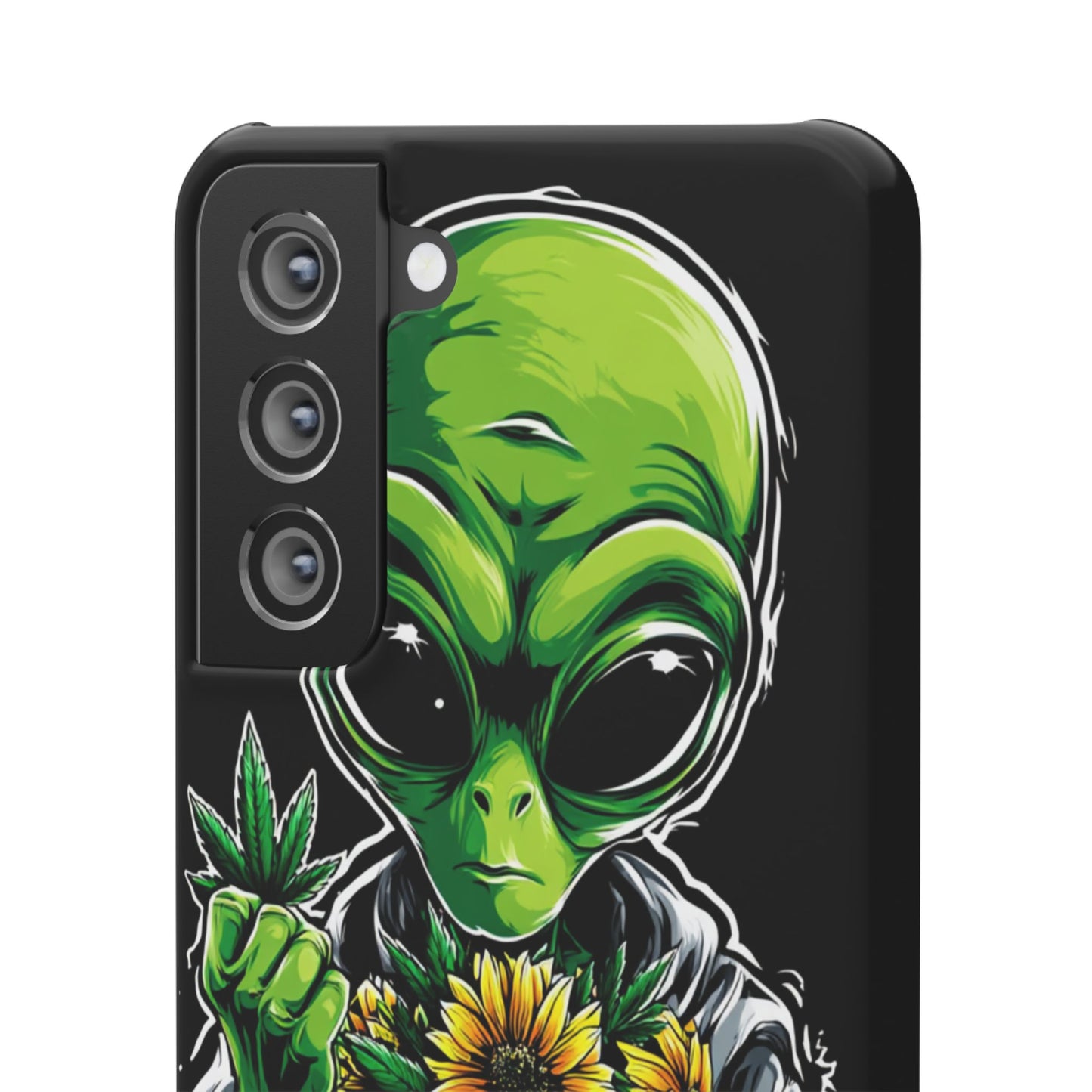 Alien Floral Snap Cases, Fun Phone Case, Gifts for Sci-Fi Lovers, Cute Alien Decor, Unique Tech Accessories