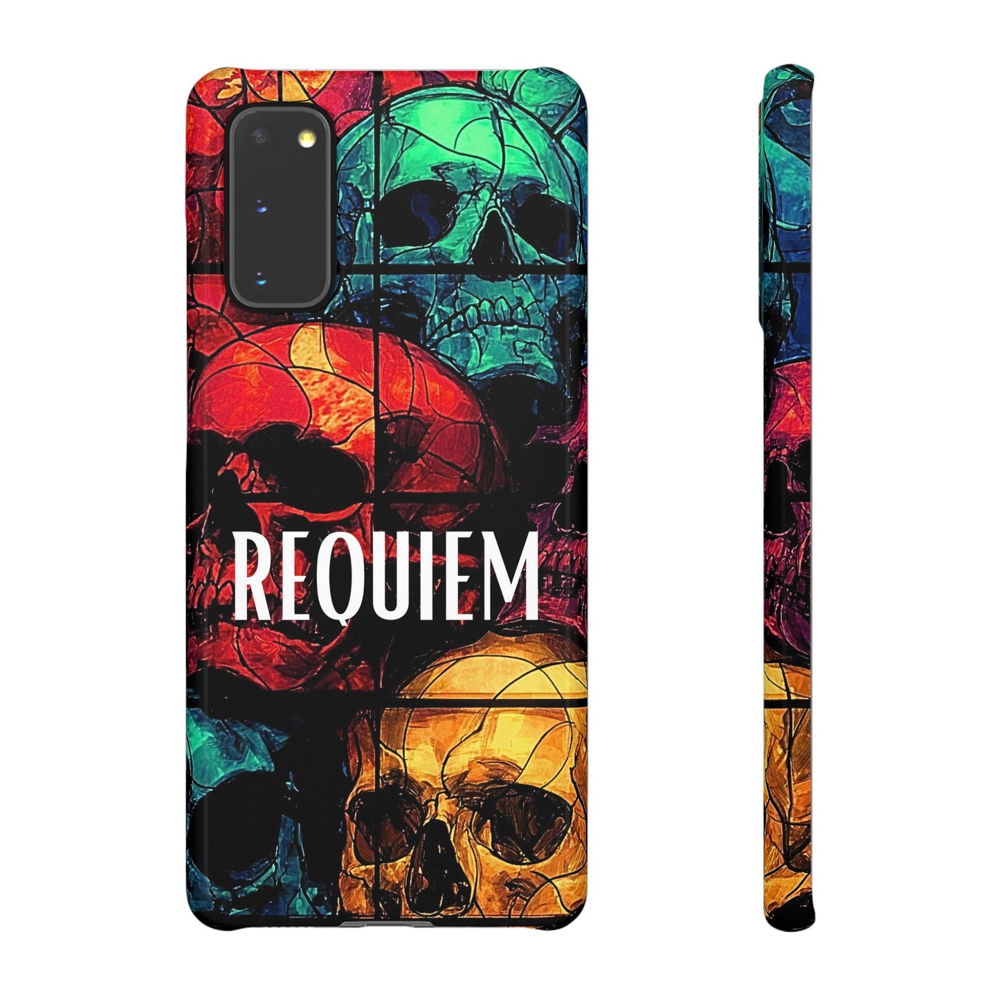 Halloween Custom Requiem Skull Snap Case Phone Cover for iPhone and Samsung