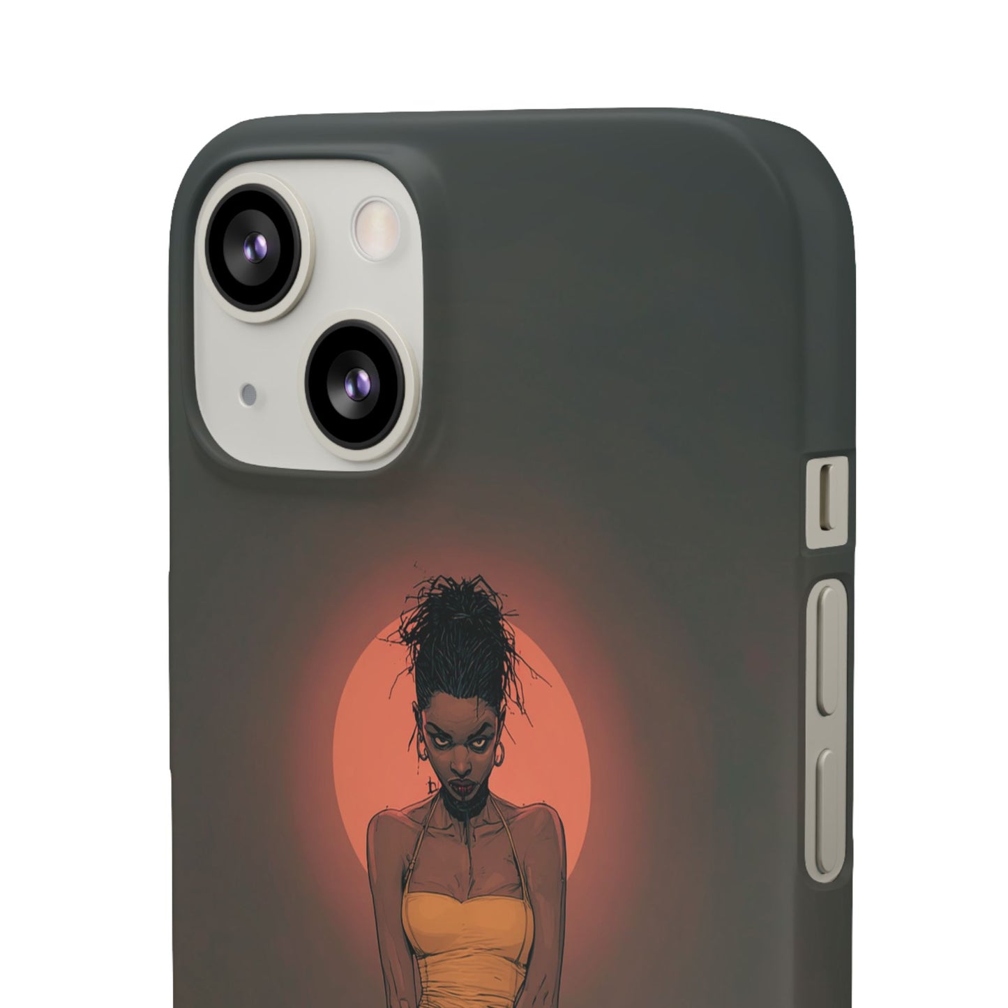 Creepy Vampire Girl Snap Case, Halloween Style iPhone Samsung Cover, Spooky Gothic Phone Accessories, Scary Horror Character Device