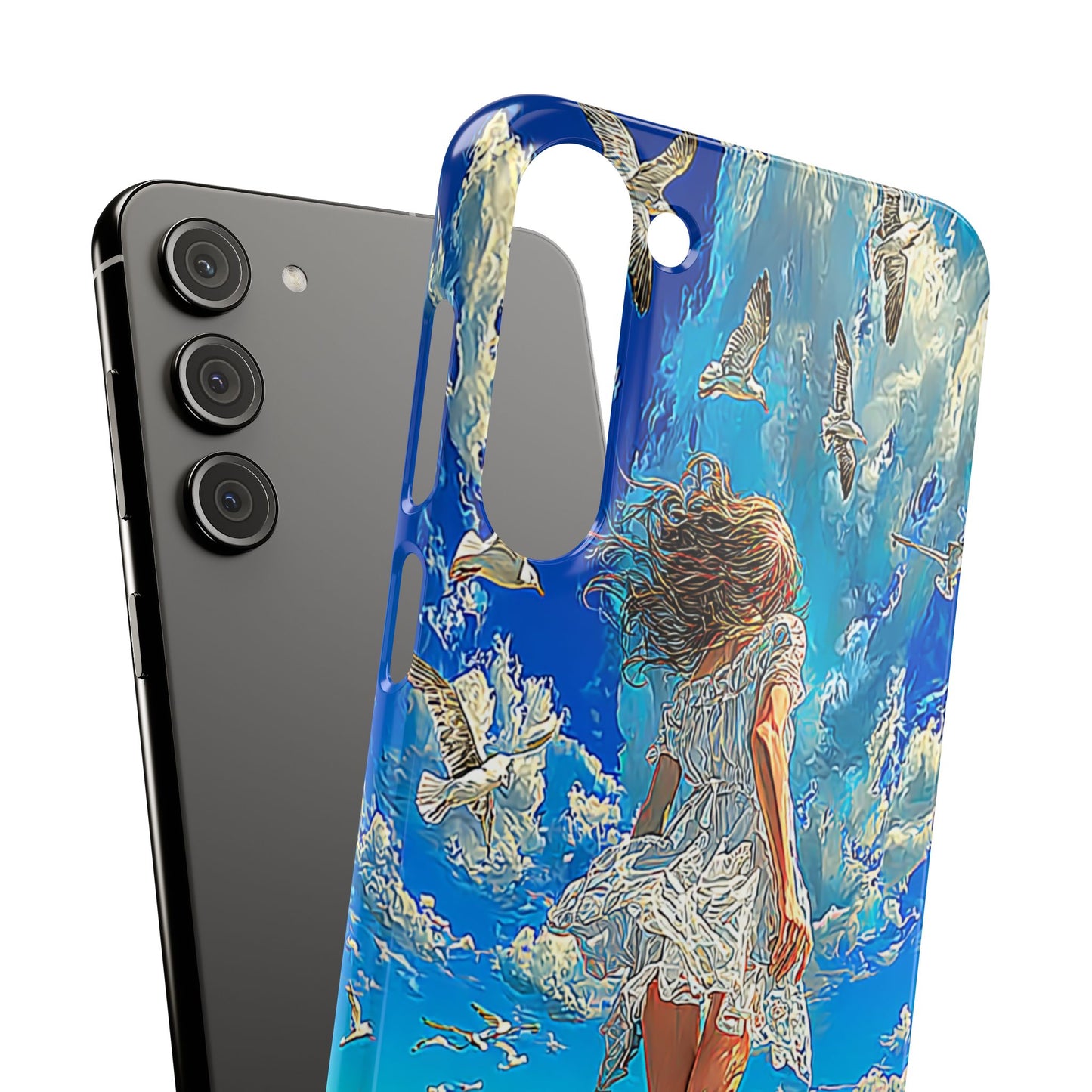 Dreamy Seaside Snap Case, Ocean Waves Phone Cover, Summer Vibe Gift, Cute Aesthetic Accessory, Beach Lover Case