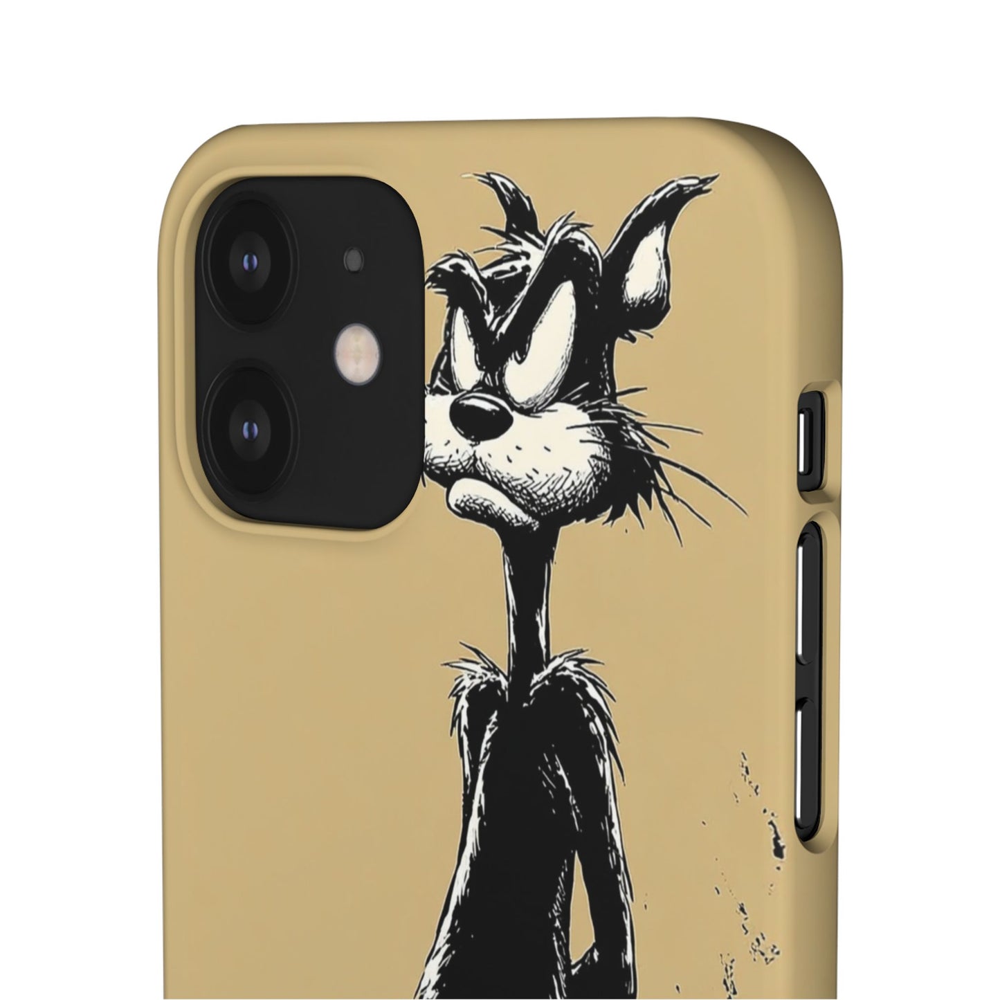 Whimsical Cartoon Snap Case, Fun Phone Cover, Unique Gift for Cat Lovers, Vibrant Art Case, Ideal for Birthdays