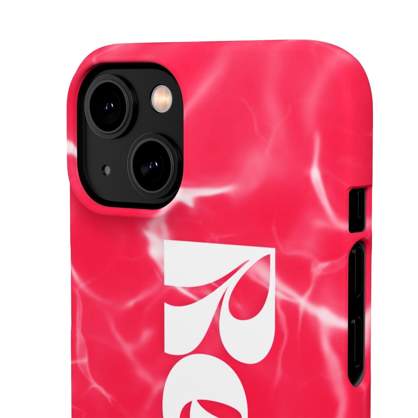 Vibrant Red Snap Case for iPhone, Trendy Phone Cover, Gift for Her, Summer Accessory, Stylish Tech Protection