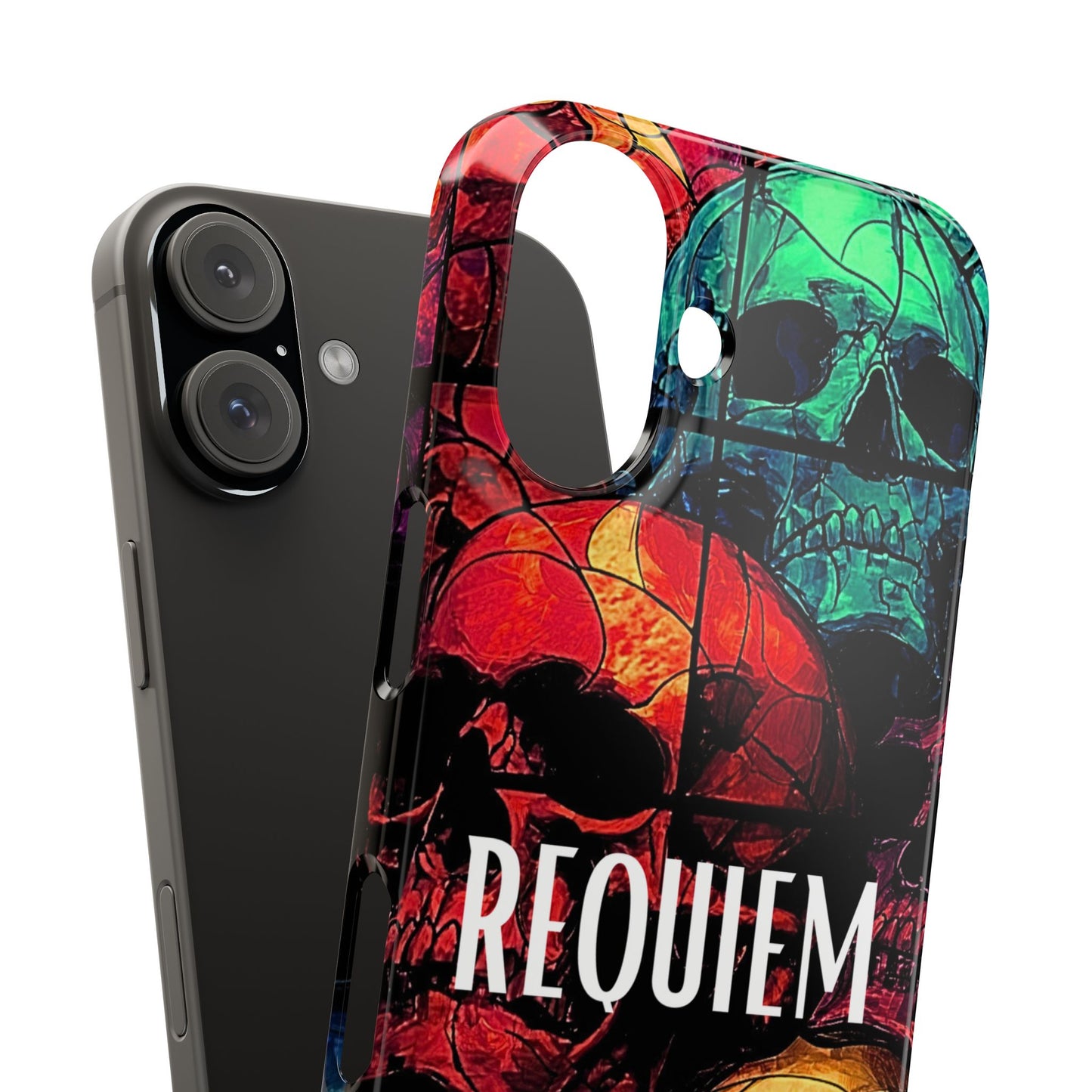 Halloween Custom Requiem Skull Snap Case Phone Cover for iPhone and Samsung