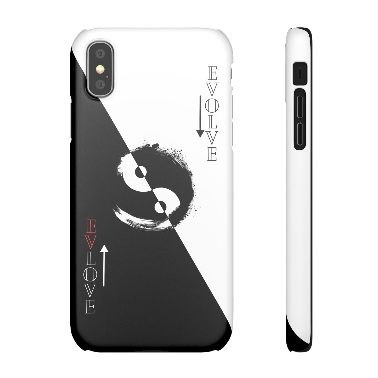 Yin Yang Evolve Black and White Snap Case Cover for iPhone and Samsung