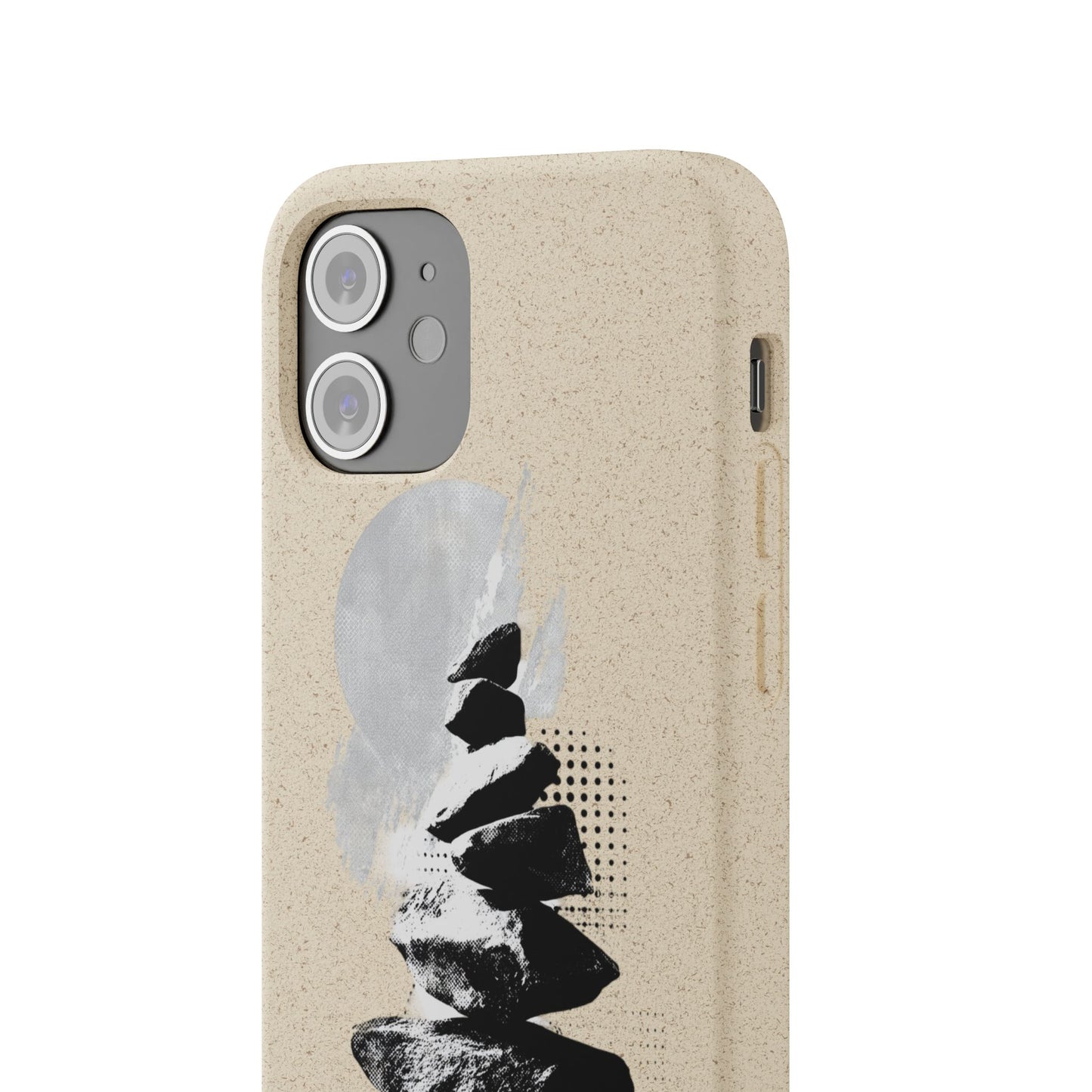 Biodegradable Plastic Free Phone Case Minimalistic Cairn Design Suitable For Iphones And Samsungs