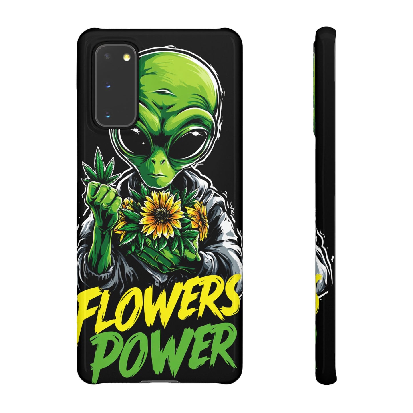 Alien Floral Snap Cases, Fun Phone Case, Gifts for Sci-Fi Lovers, Cute Alien Decor, Unique Tech Accessories