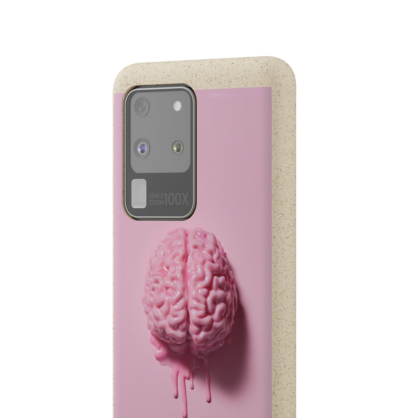 Eco-Friendly Brain Design Phone Case, Biodegradable Phone Cover, Unique Gift for Tech Lovers, Sustainable Accessory, Cute Phone Case