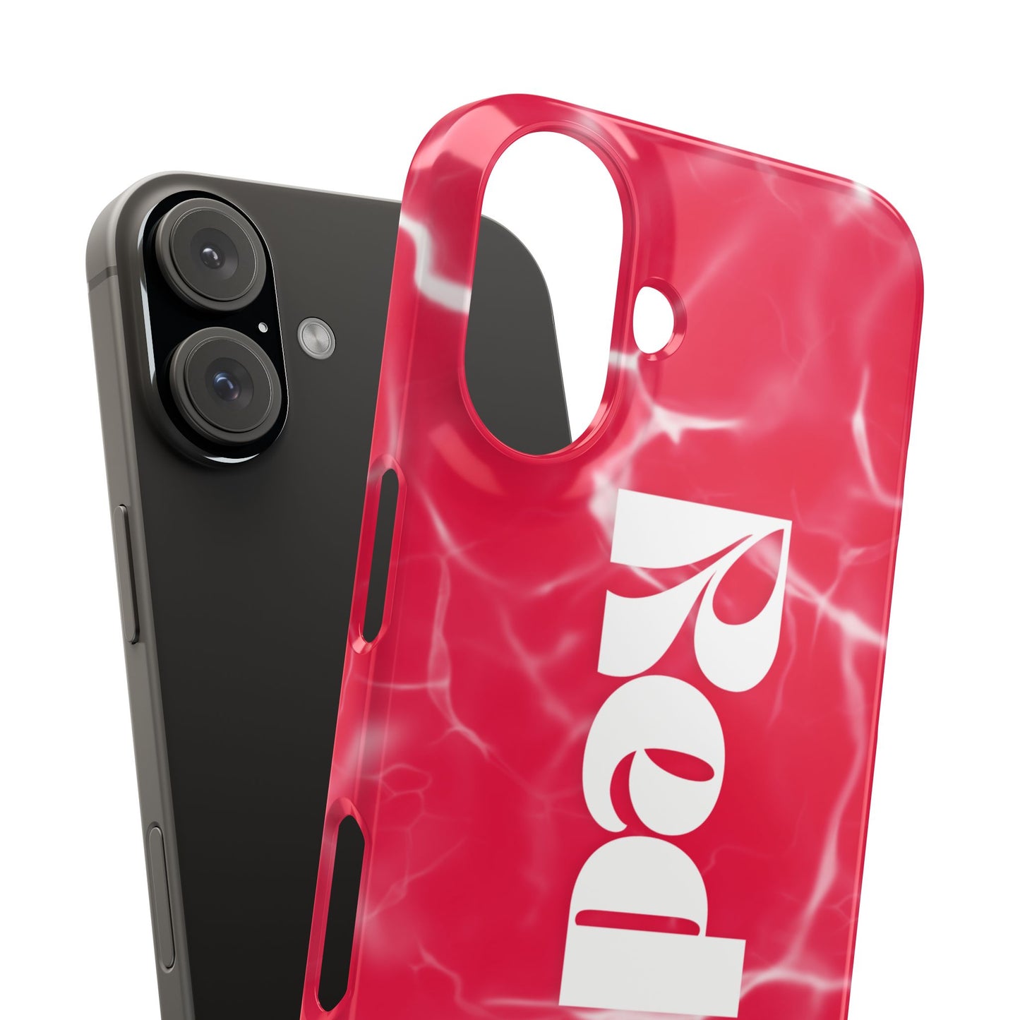 Vibrant Red Snap Case for iPhone, Trendy Phone Cover, Gift for Her, Summer Accessory, Stylish Tech Protection