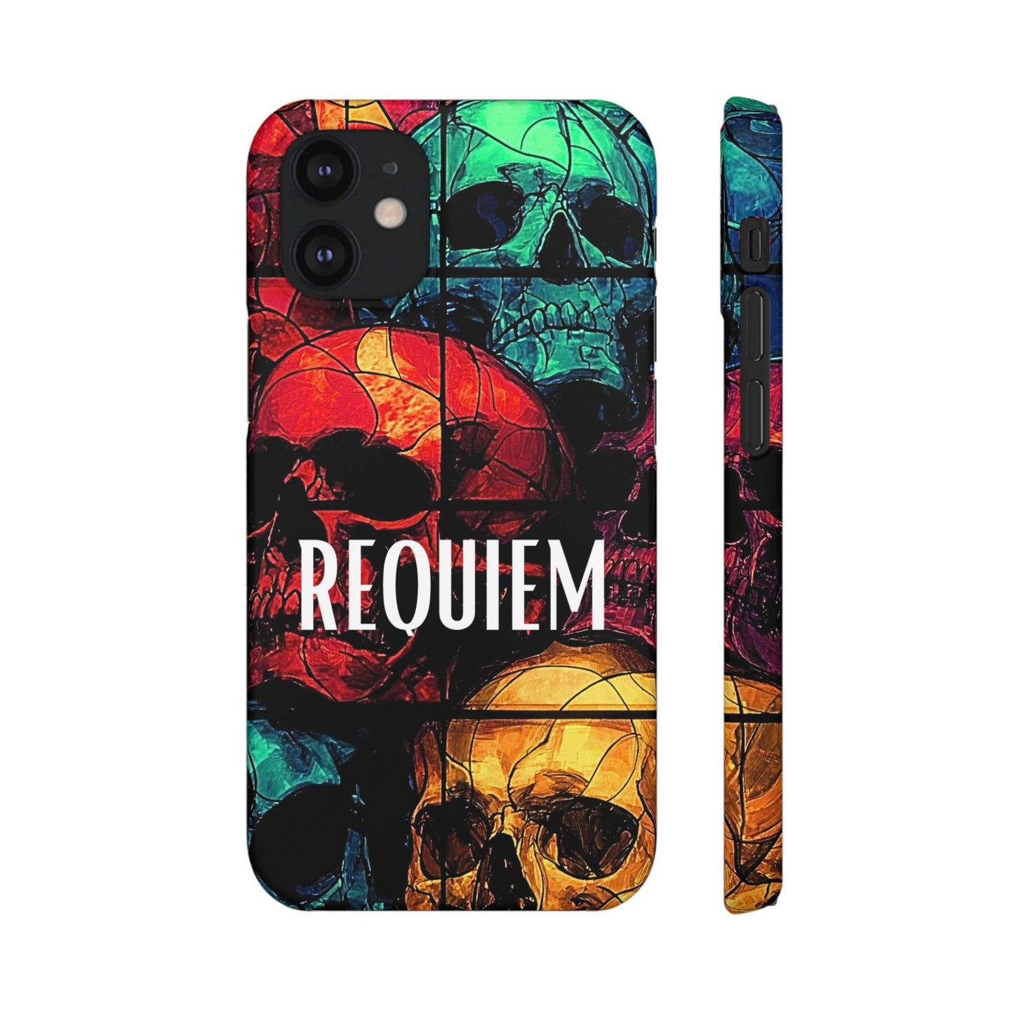 Halloween Custom Requiem Skull Snap Case Phone Cover for iPhone and Samsung