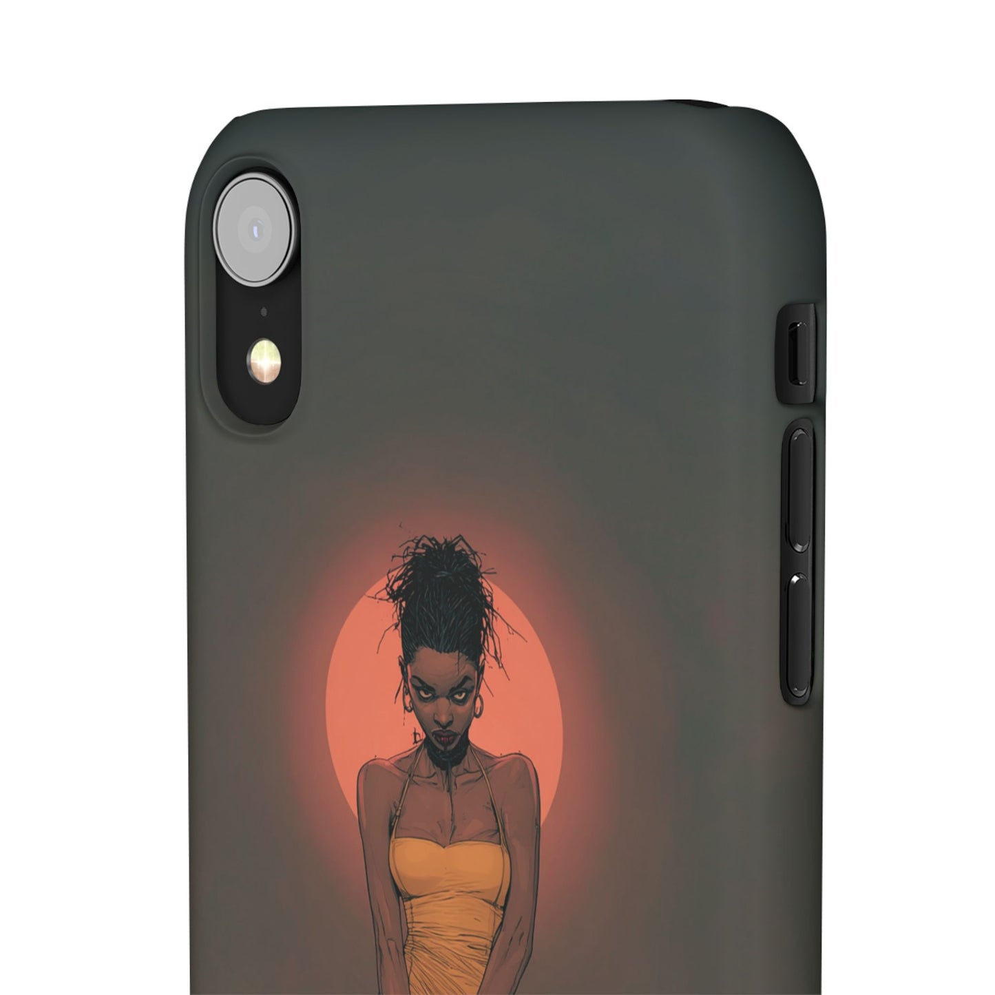Creepy Vampire Girl Snap Case, Halloween Style iPhone Samsung Cover, Spooky Gothic Phone Accessories, Scary Horror Character Device