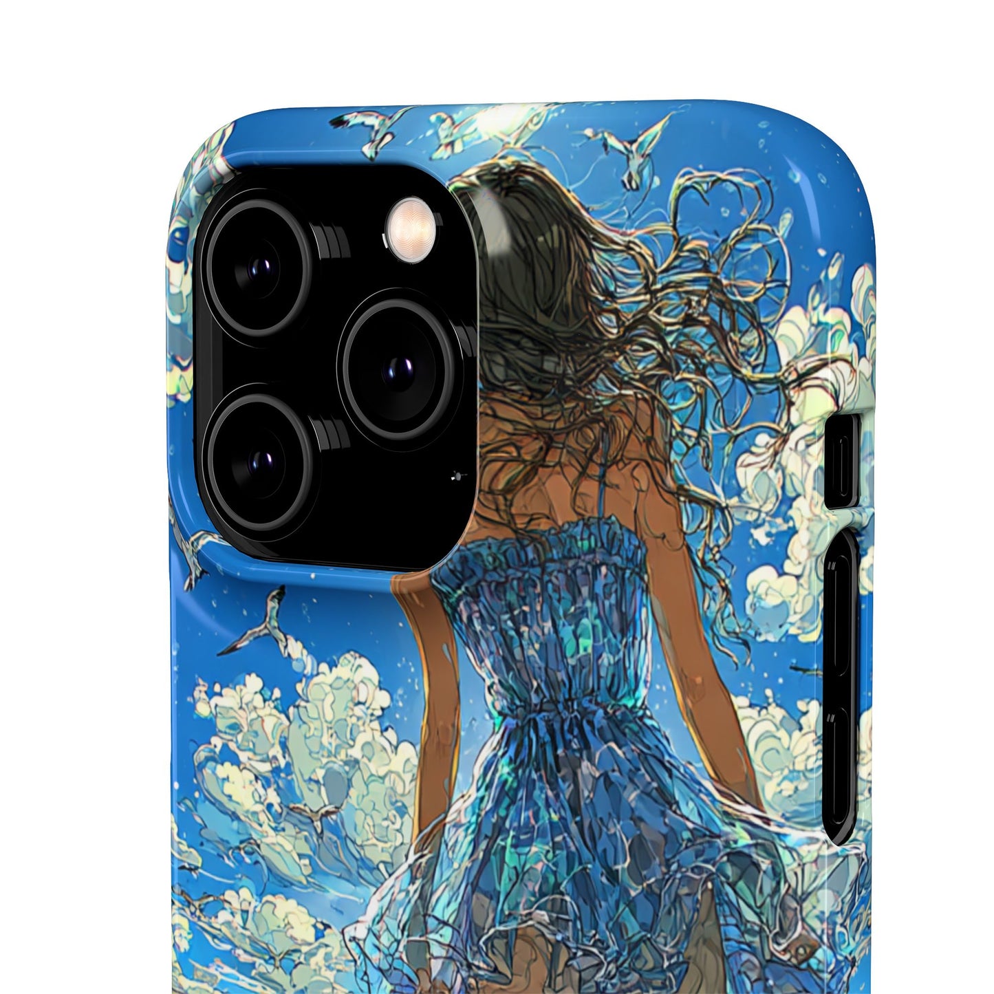 Summer Breeze Snap Case, Ocean Art Phone Cover, Beach Vibes Cell Case, Gift for Her, Custom Phone Accessory