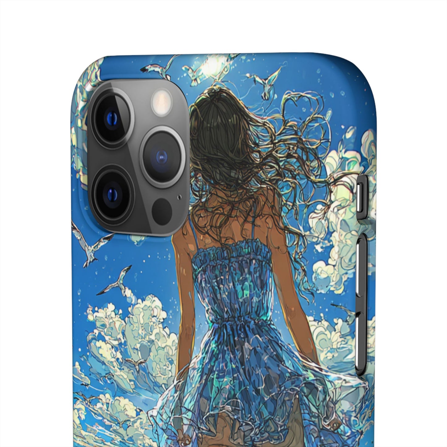 Summer Breeze Snap Case, Ocean Art Phone Cover, Beach Vibes Cell Case, Gift for Her, Custom Phone Accessory