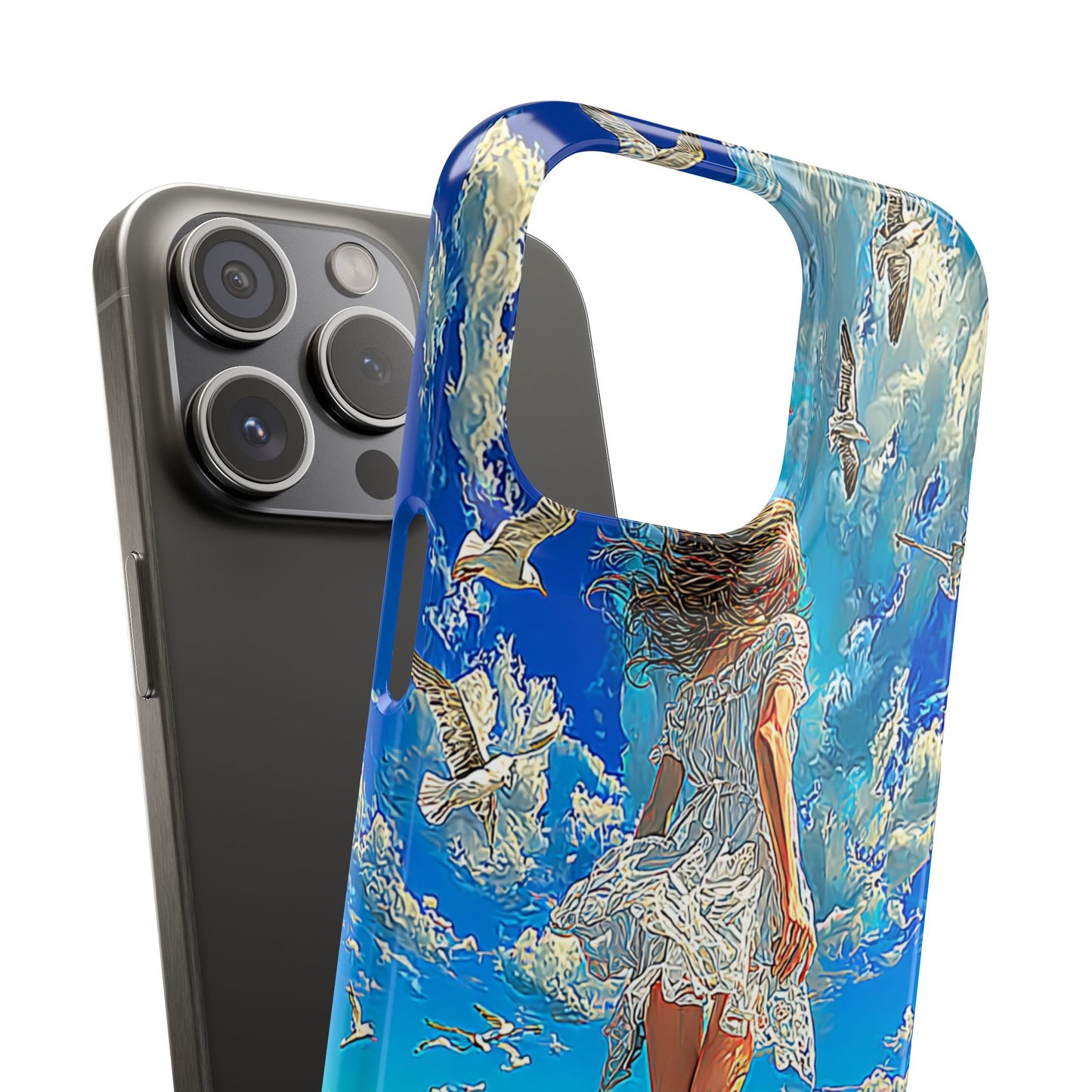 Dreamy Seaside Snap Case, Ocean Waves Phone Cover, Summer Vibe Gift, Cute Aesthetic Accessory, Beach Lover Case