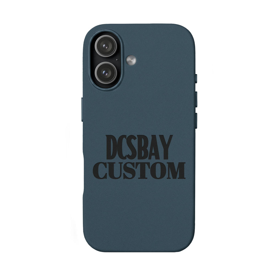 Engraved PU Leather Phone Case — Minimal Bear Silhouette