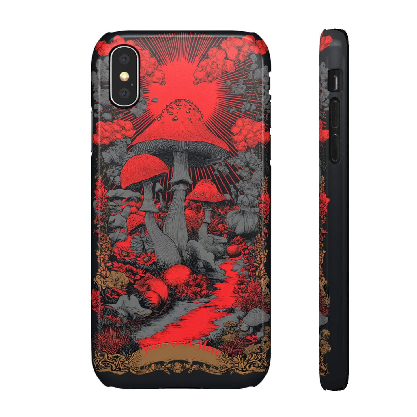 Fantasy Mushroom Snap Case Custom Phone Cover for iPhone and Samsung Mate and Glossy Avvialable
