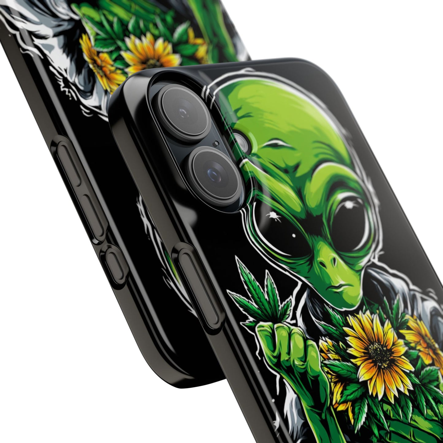 Alien Floral Snap Cases, Fun Phone Case, Gifts for Sci-Fi Lovers, Cute Alien Decor, Unique Tech Accessories