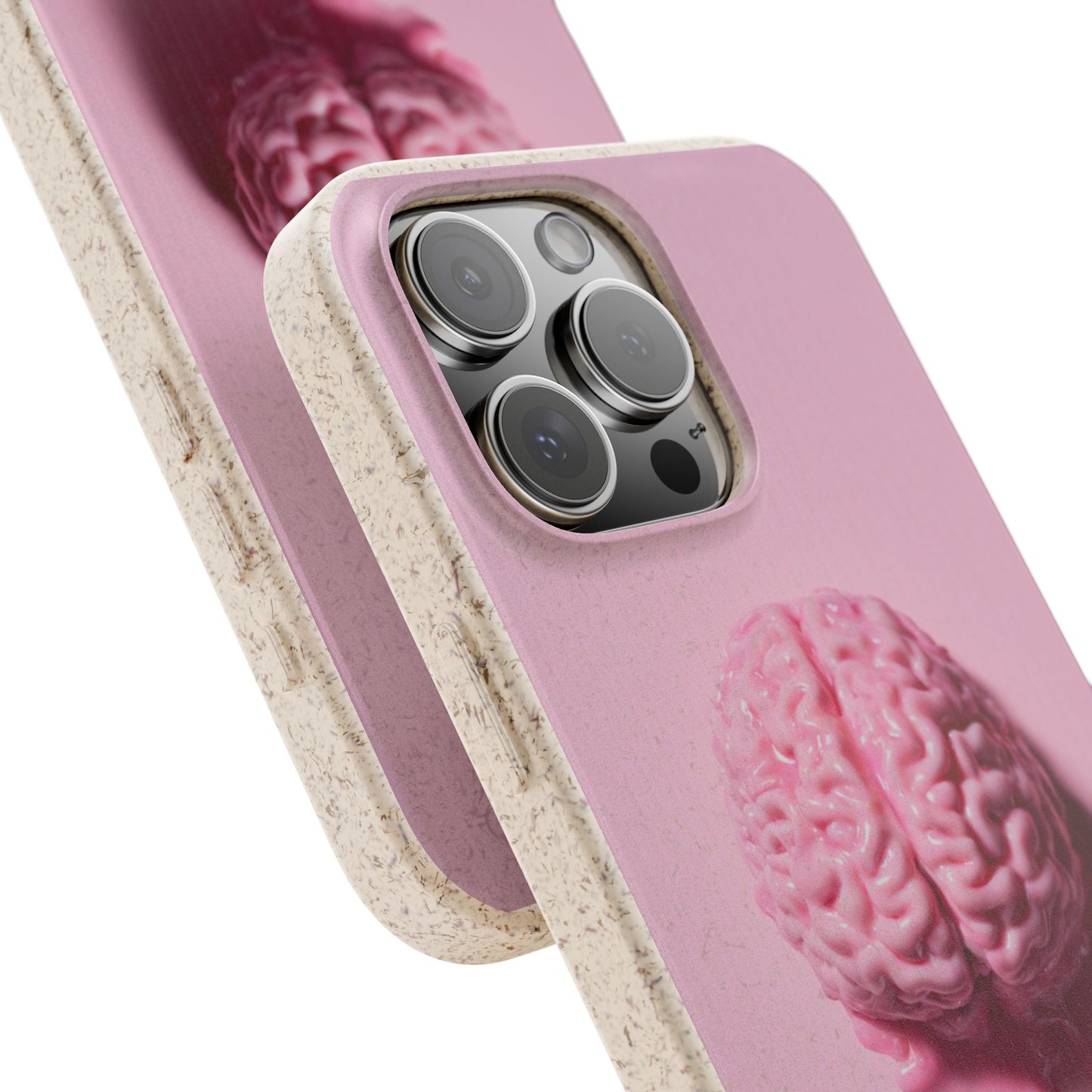 Eco-Friendly Brain Design Phone Case, Biodegradable Phone Cover, Unique Gift for Tech Lovers, Sustainable Accessory, Cute Phone Case