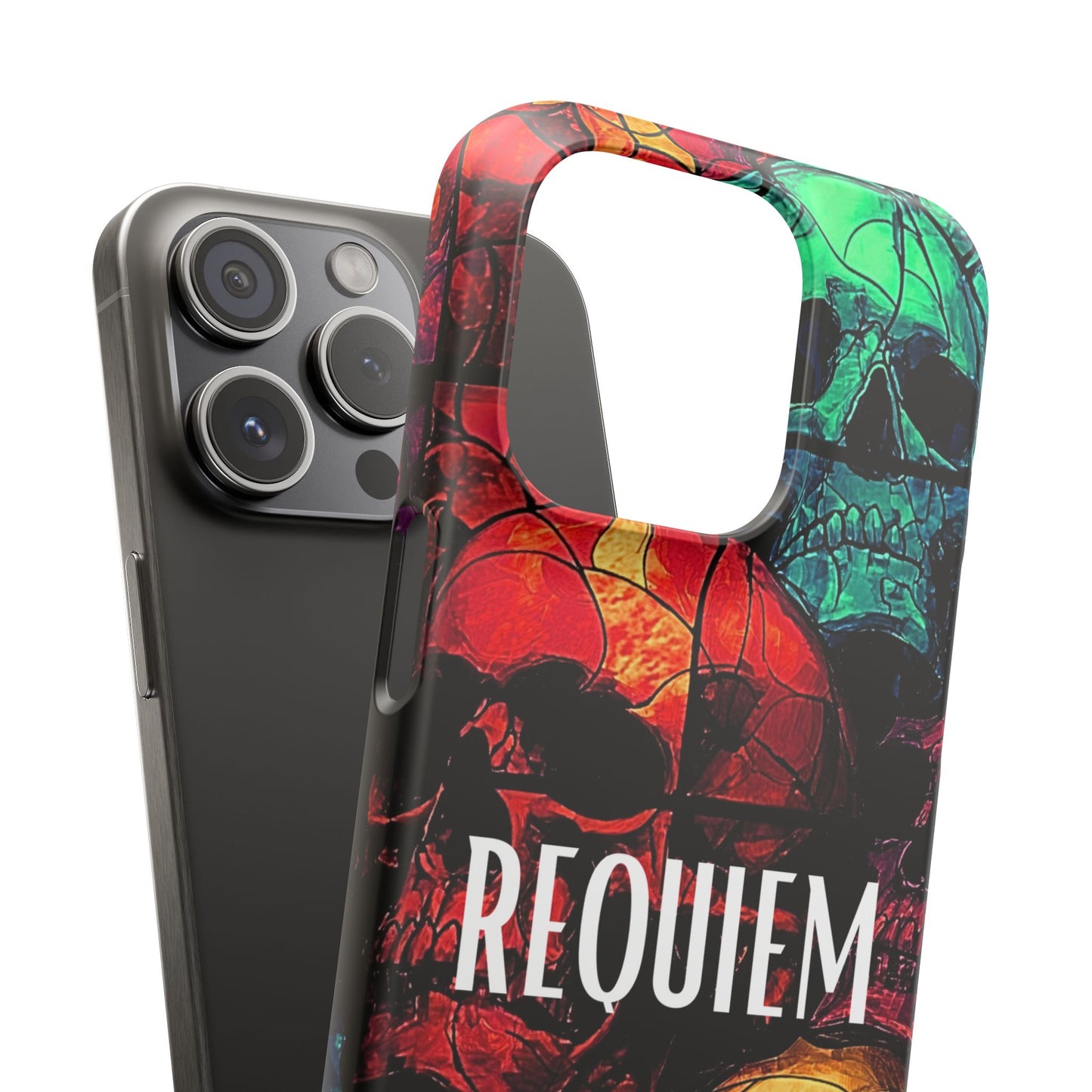 Halloween Custom Requiem Skull Snap Case Phone Cover for iPhone and Samsung