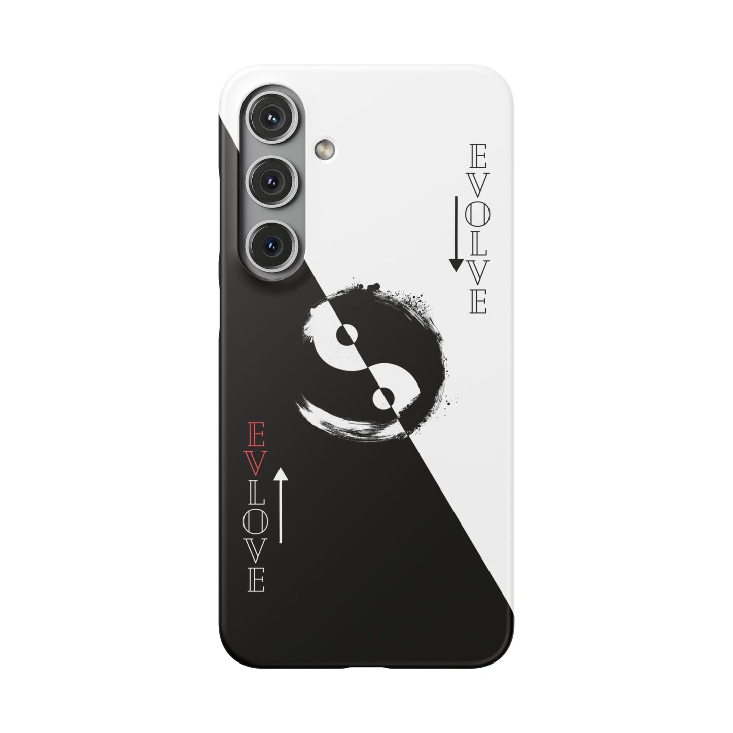 Yin Yang Evolve Black and White Snap Case Cover for iPhone and Samsung
