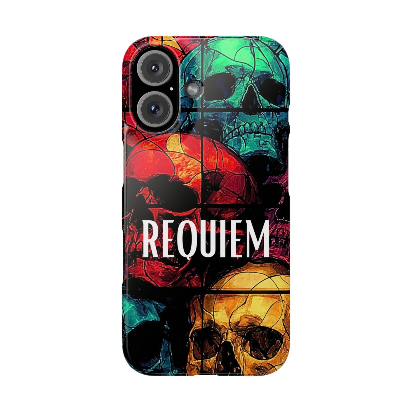 Halloween Custom Requiem Skull Snap Case Phone Cover for iPhone and Samsung