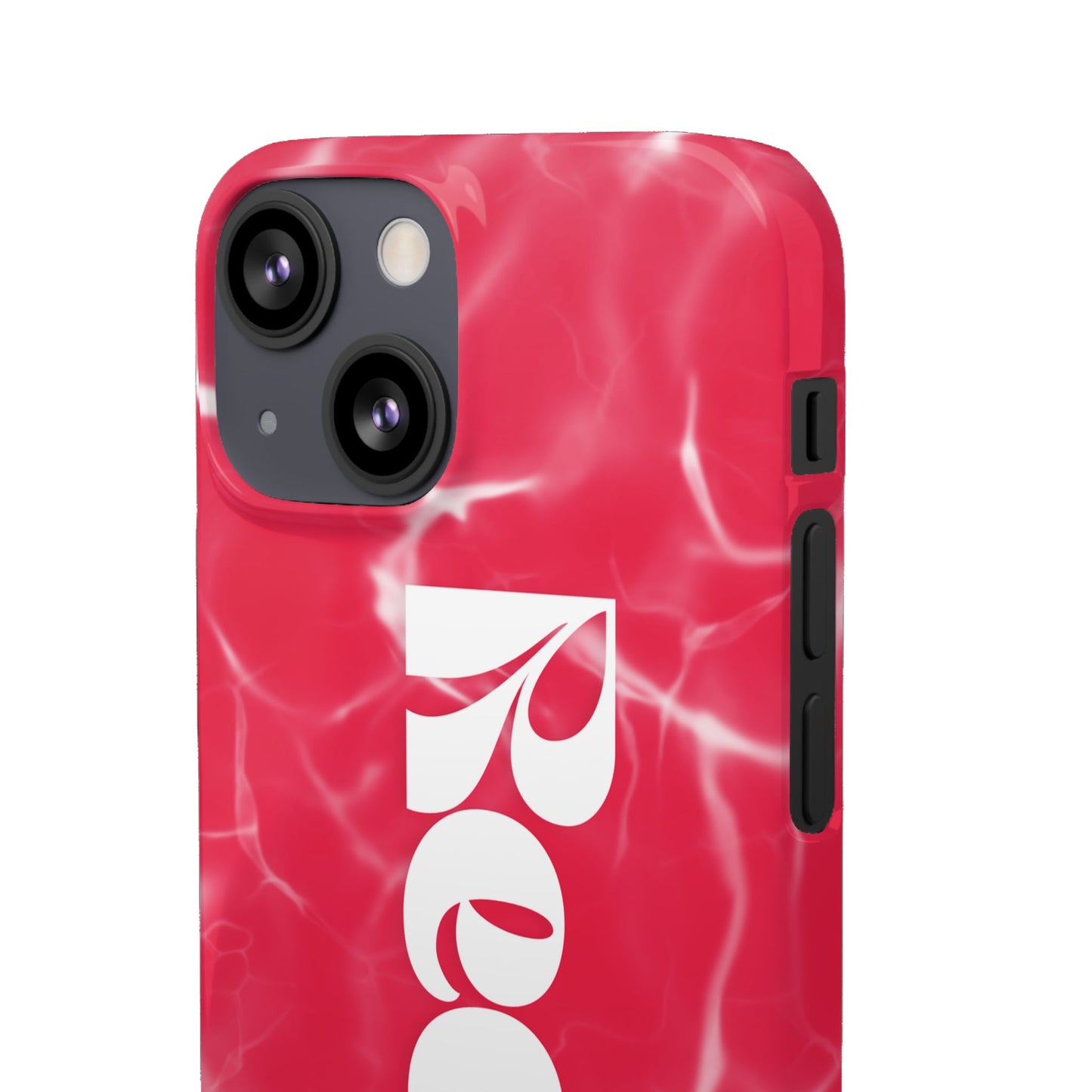 Vibrant Red Snap Case for iPhone, Trendy Phone Cover, Gift for Her, Summer Accessory, Stylish Tech Protection