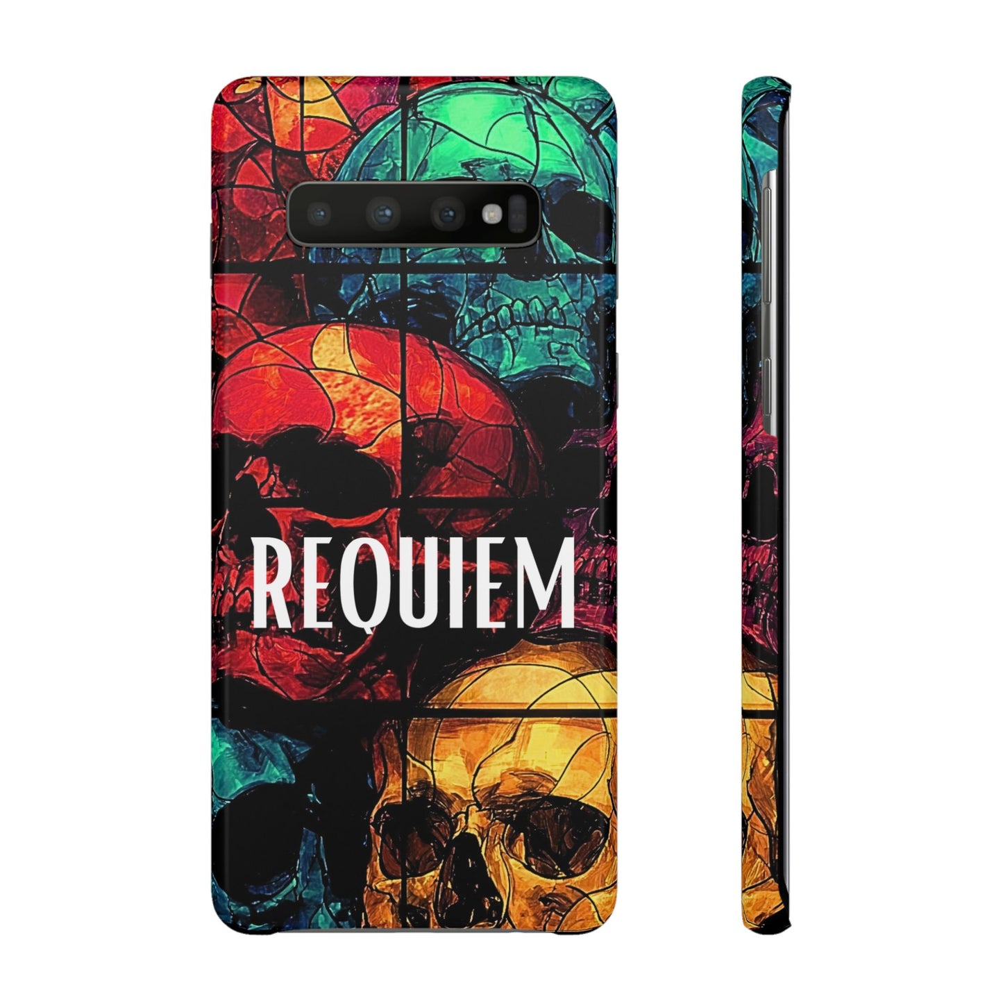 Halloween Custom Requiem Skull Snap Case Phone Cover for iPhone and Samsung