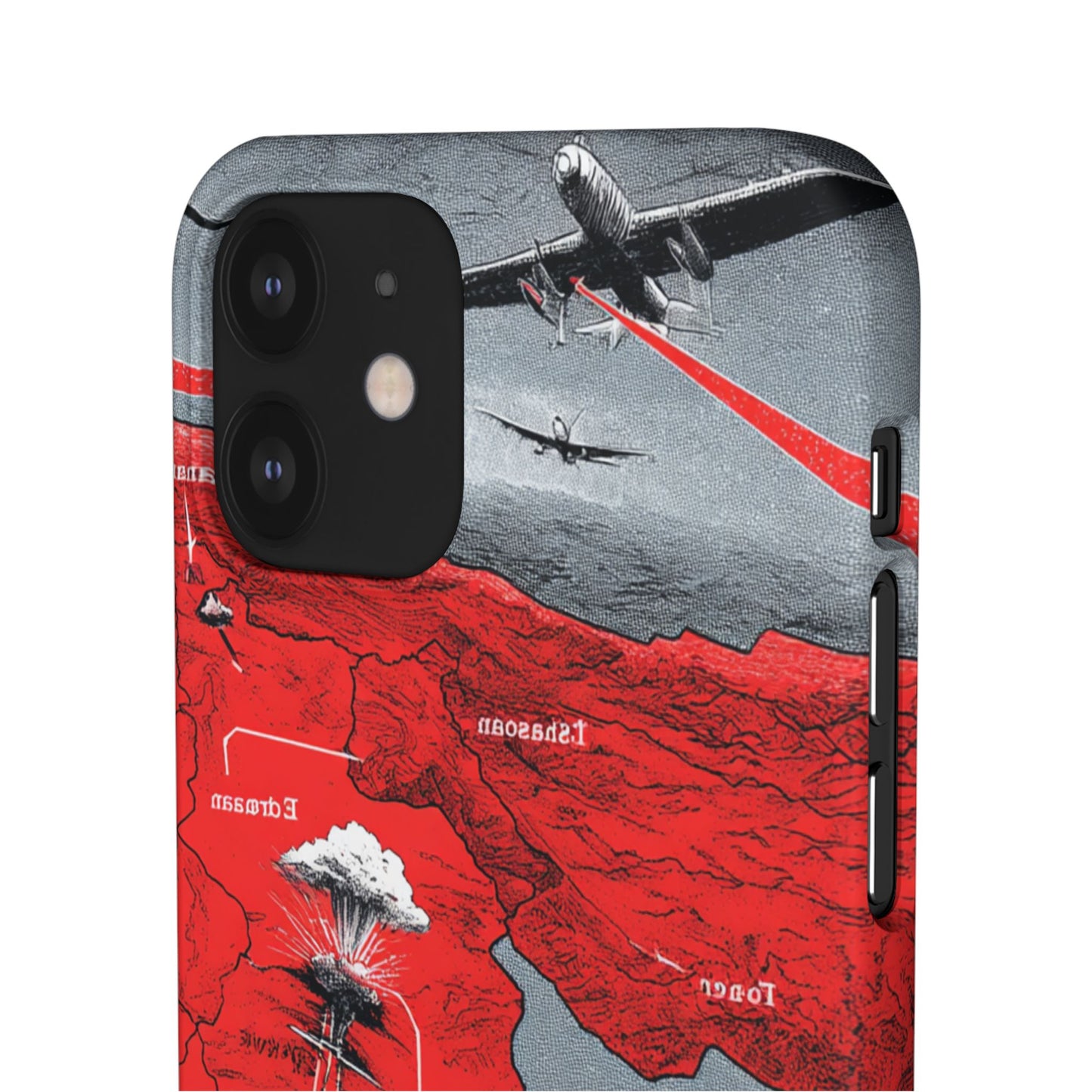 Bold Graphic Snap Case with Dramatic Design, Unique Phone Cover, Artistic Protection for iPhone, Trendy Gadget Gift, Edgy Tech Accessory