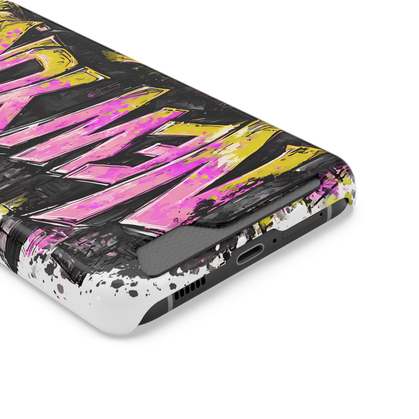 Urban Graffiti Phone Case with Card Holder, NY Street Art Phone Protection, Trendy Accessory, Gifts for City Lovers, Unique Tech Gift